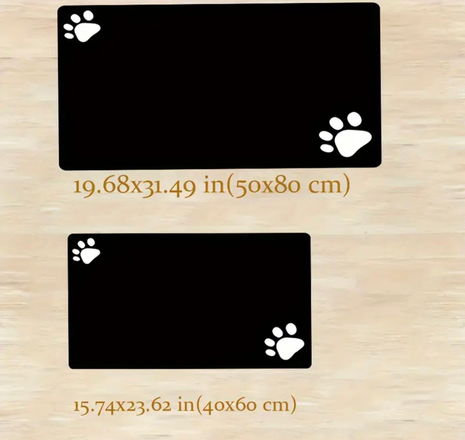 1pc Cute Cartoon Pet Feeding Mat – Quick-Dry, Reusable Dog Bowl Mat with Paw Print Design, Easy to Clean
