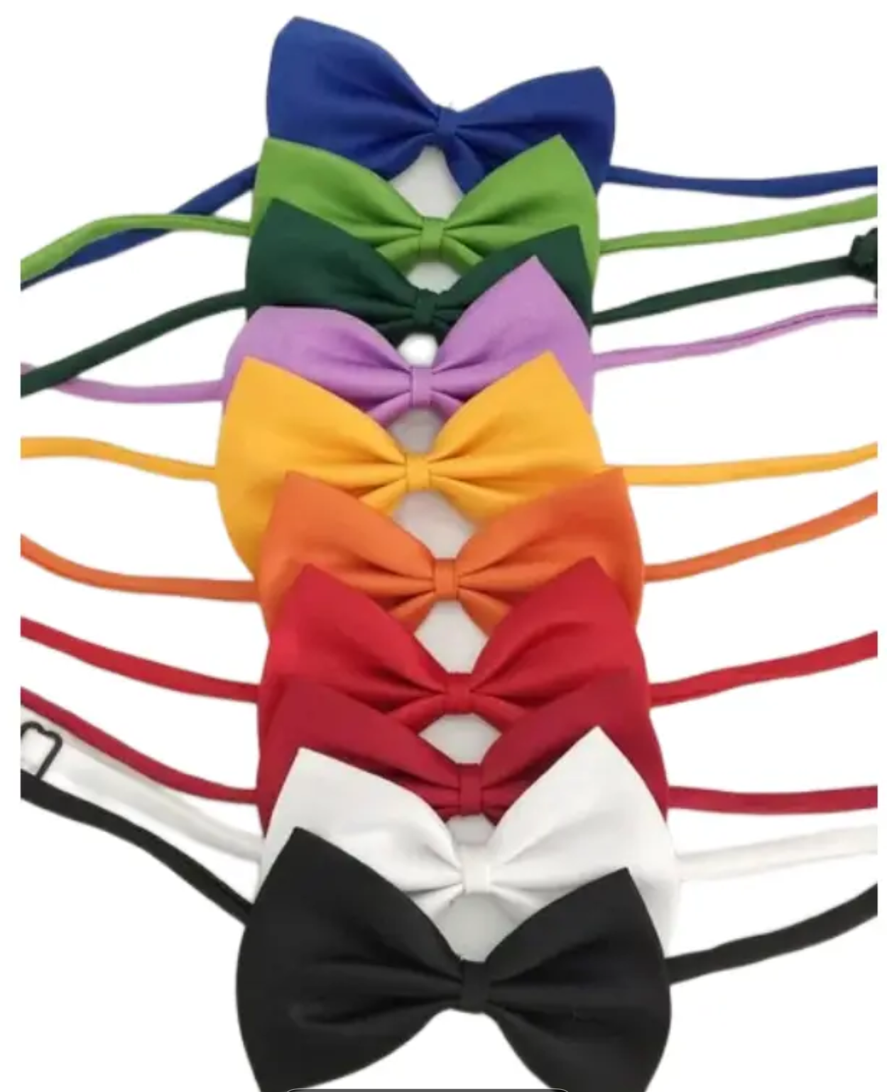 Adjustable Pet Collar with Bow – Durable Polyester for Cats & Dogs of All Sizes