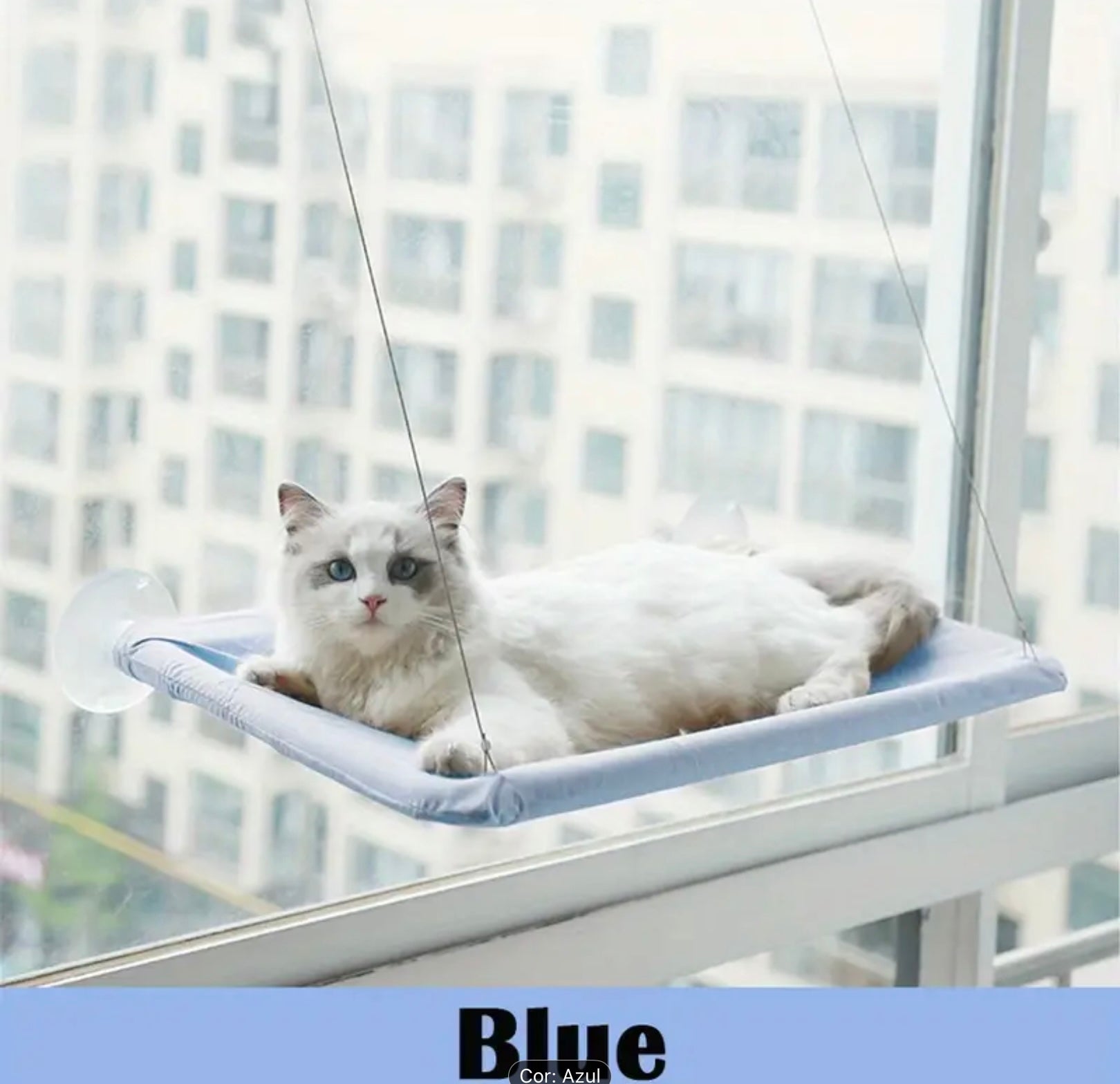 Cozy Window-Mounted Cat Hammock – Comfortable Sunbathing Bed for Cats
