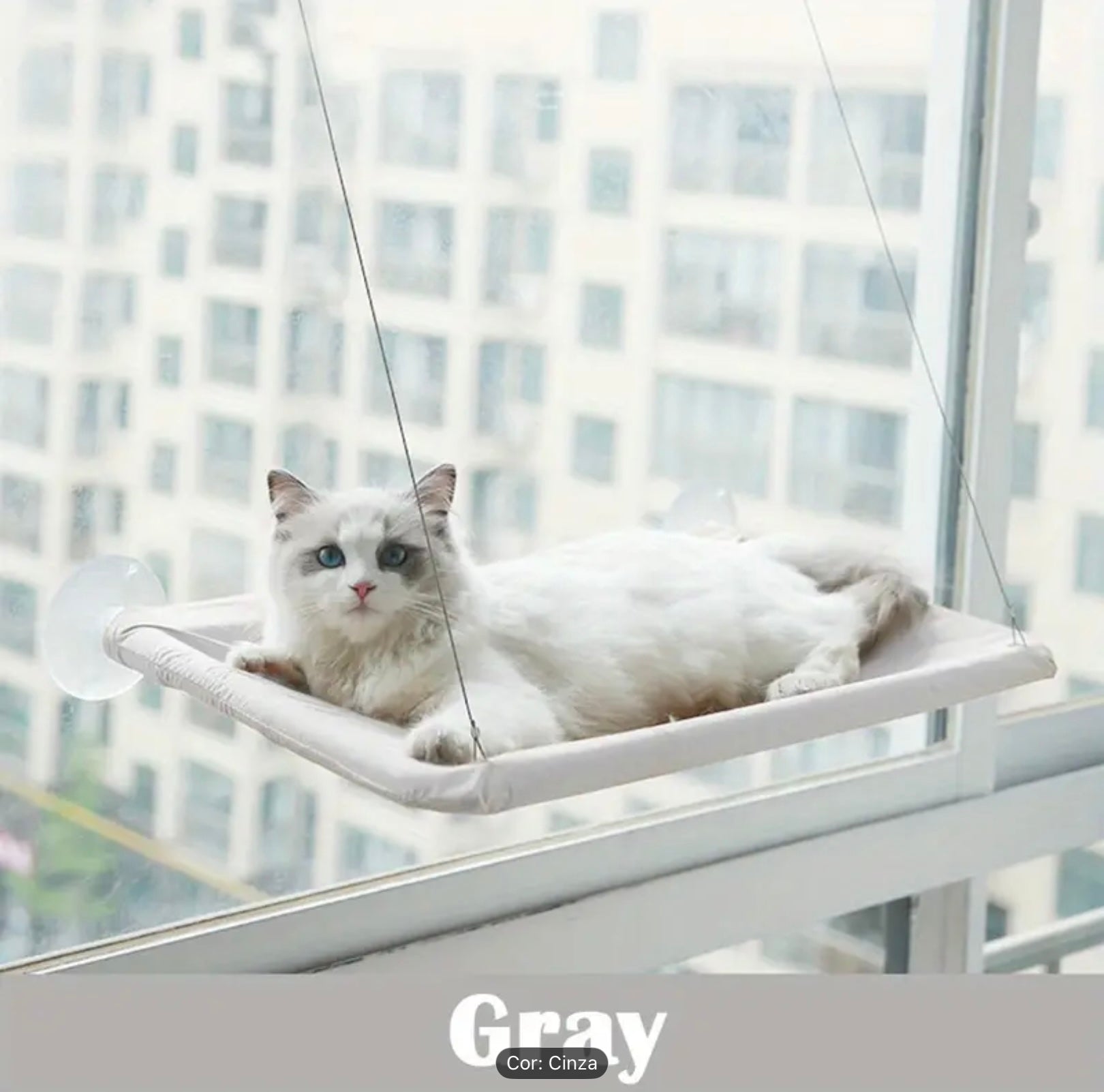Cozy Window-Mounted Cat Hammock – Comfortable Sunbathing Bed for Cats