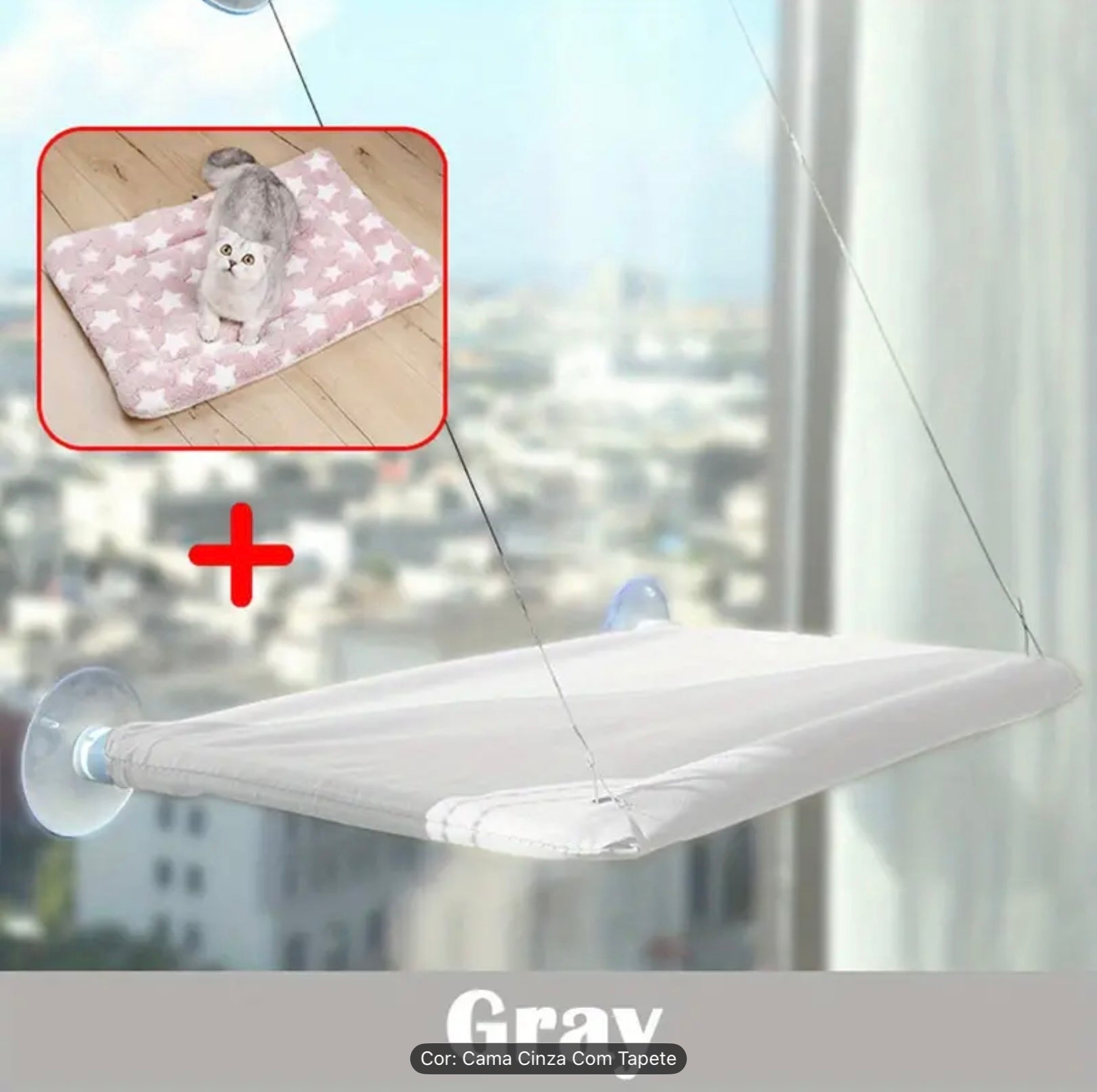 Cozy Window-Mounted Cat Hammock – Comfortable Sunbathing Bed for Cats