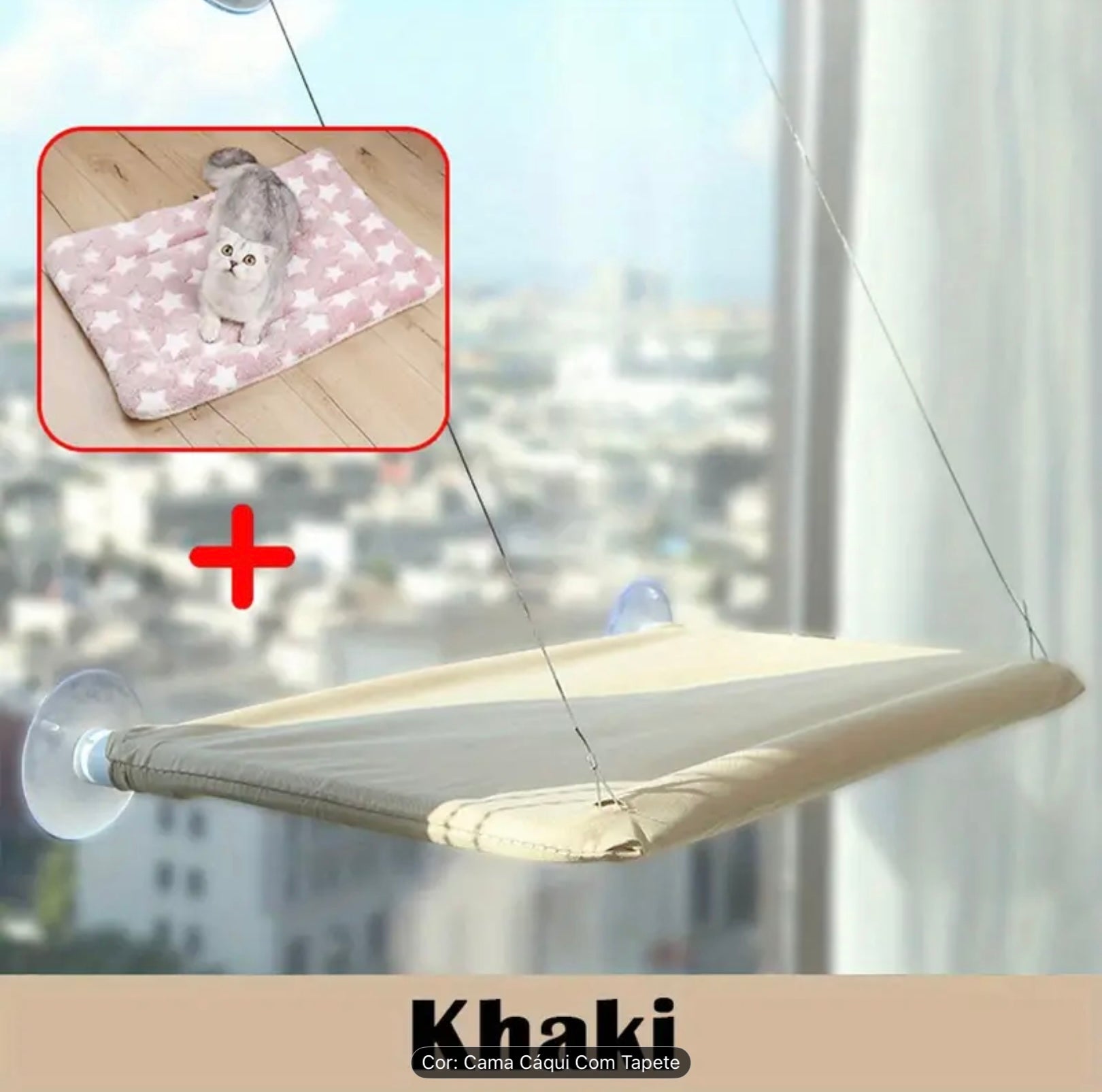 Cozy Window-Mounted Cat Hammock – Comfortable Sunbathing Bed for Cats