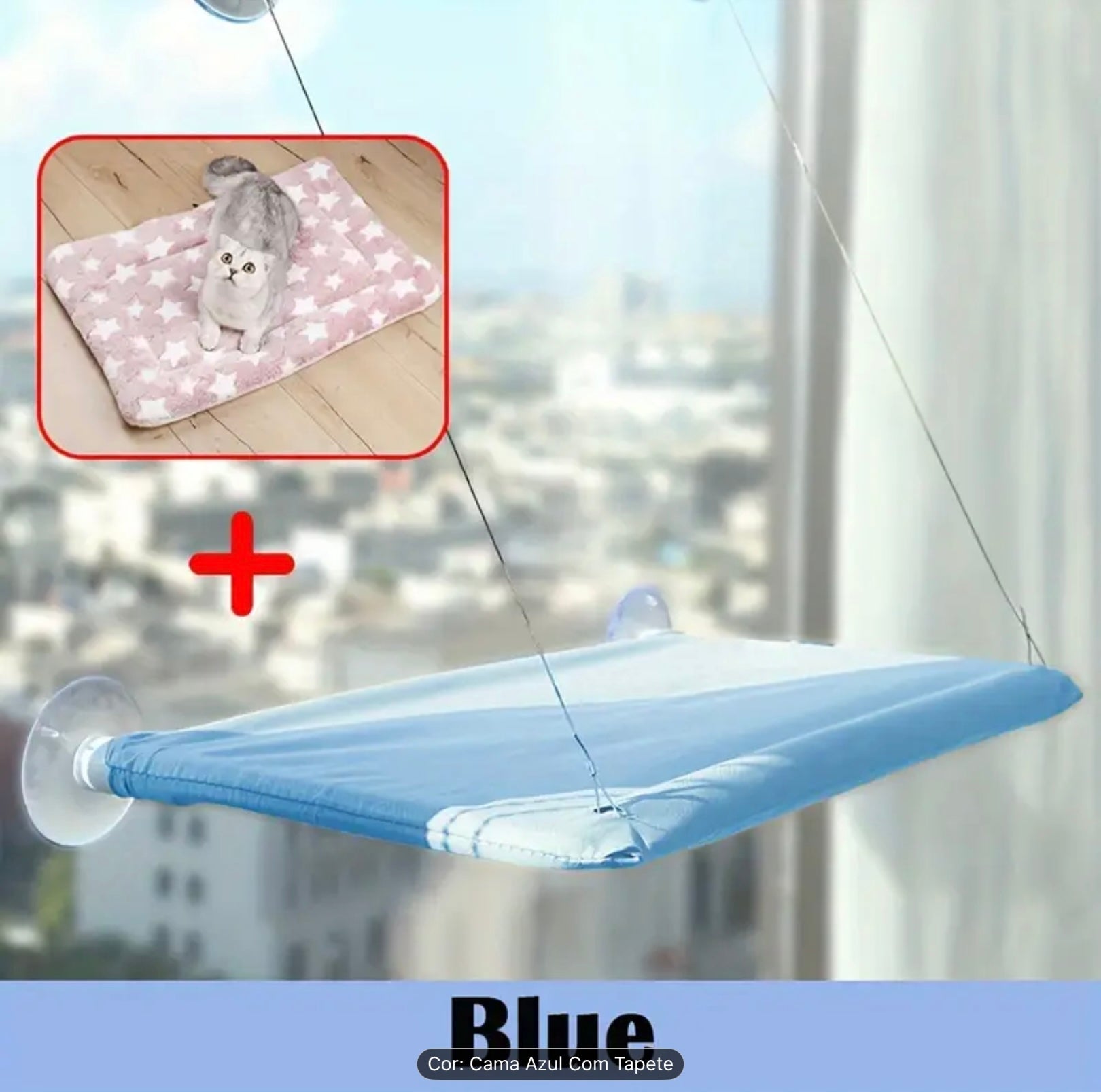 Cozy Window-Mounted Cat Hammock – Comfortable Sunbathing Bed for Cats