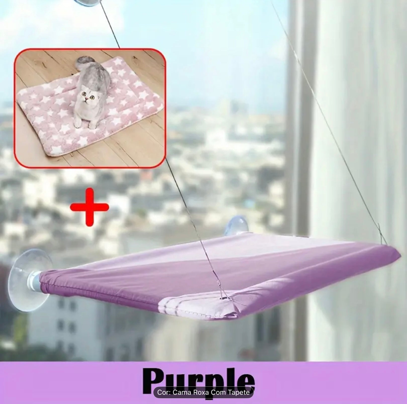 Cozy Window-Mounted Cat Hammock – Comfortable Sunbathing Bed for Cats