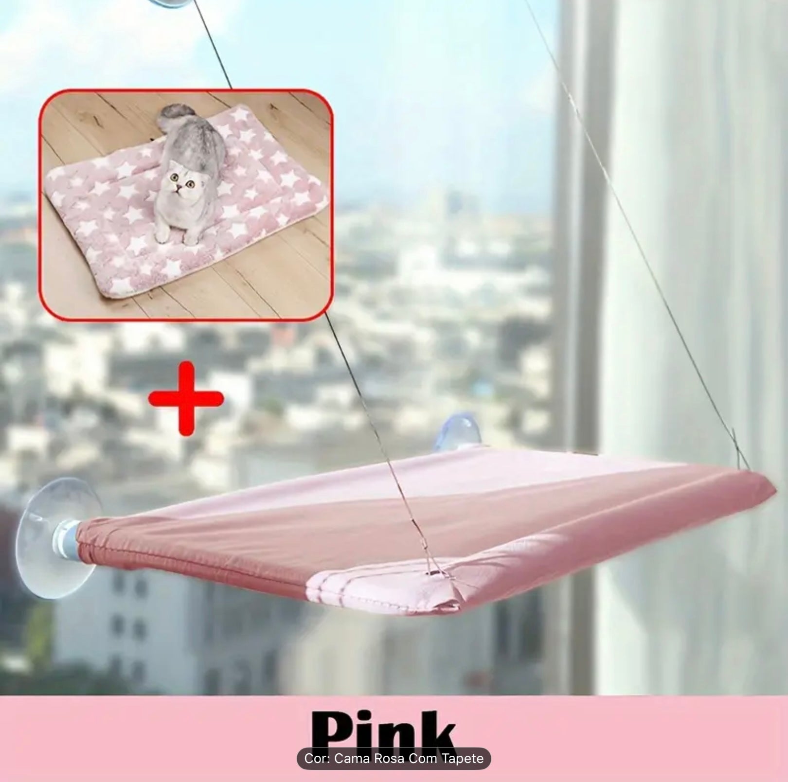 Cozy Window-Mounted Cat Hammock – Comfortable Sunbathing Bed for Cats