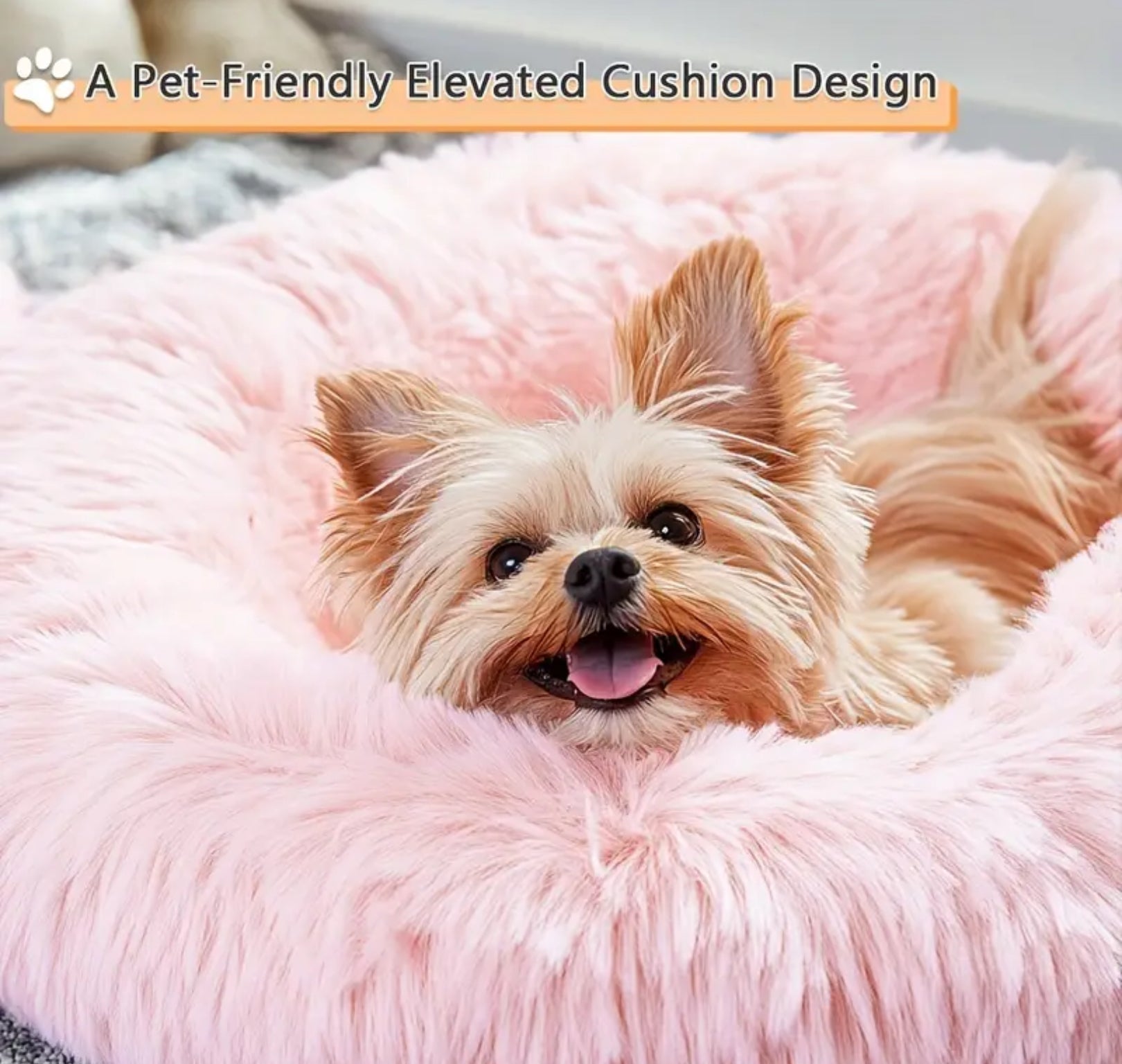 Cozy Donut Pet Bed – Soft Plush Round Bed for Small, Medium & Large Dogs and Cats (6 Sizes)