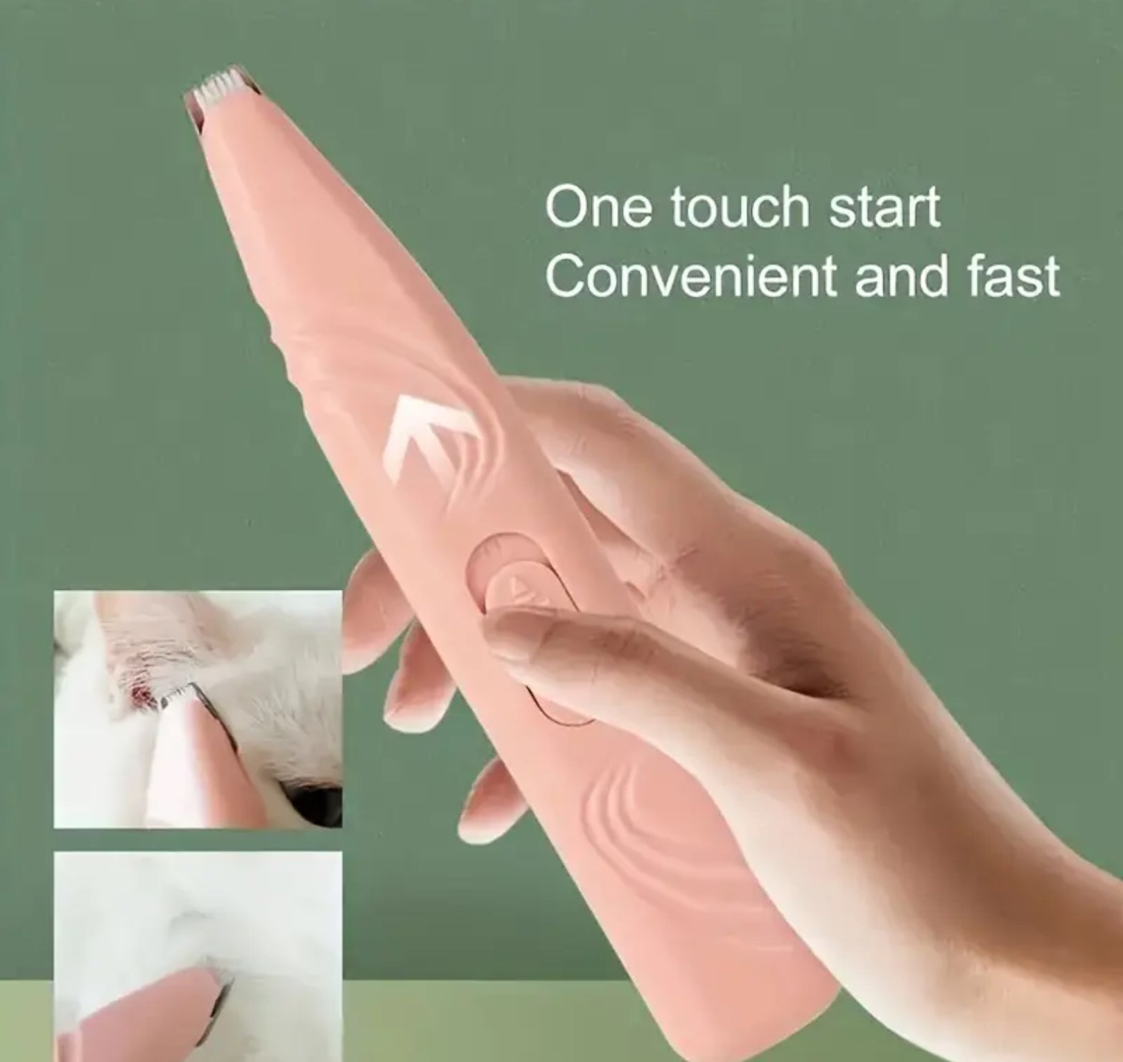 Cordless Dog Paw Trimmer – Low Noise Electric Grooming Clipper for Small Pets