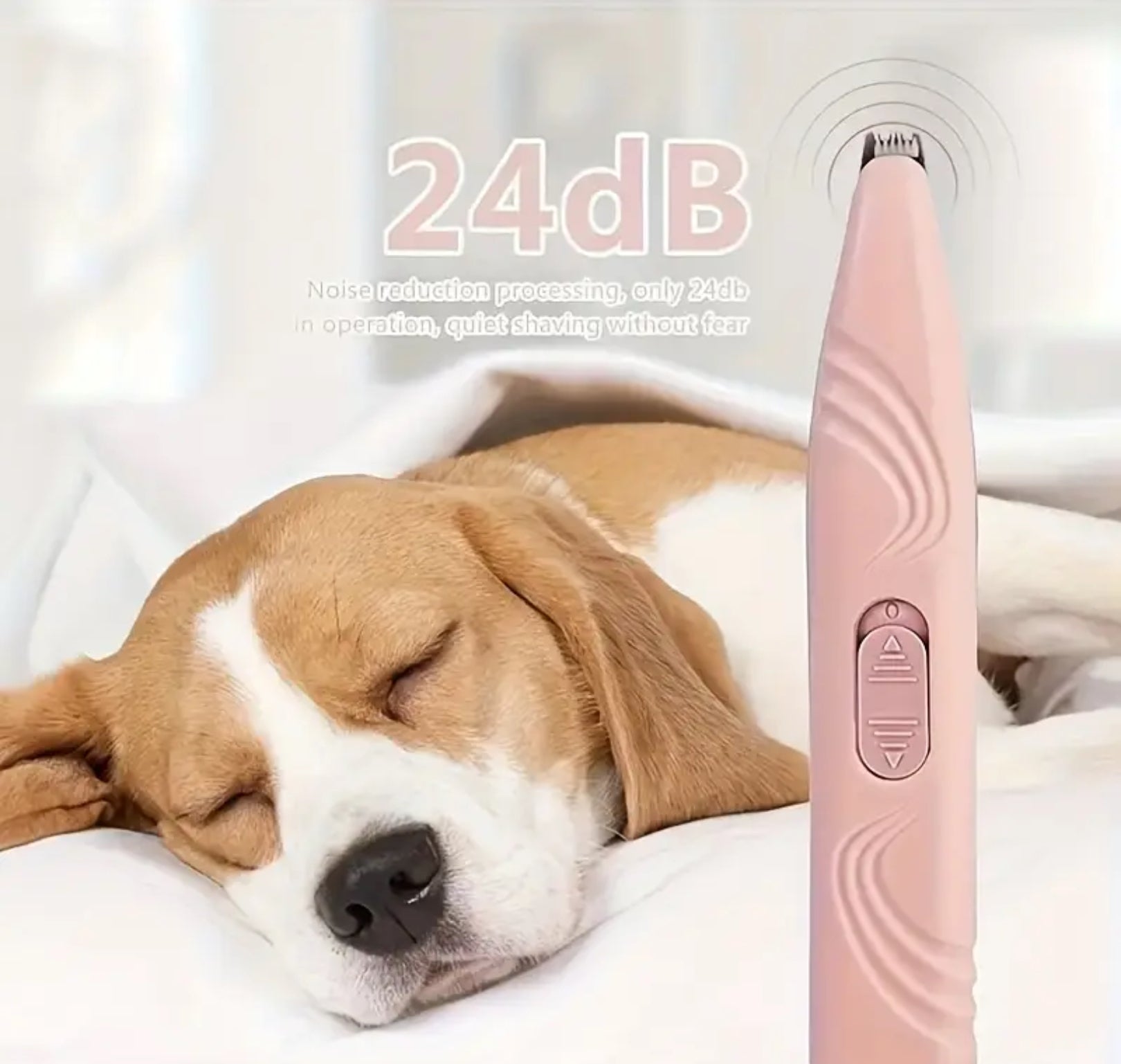 Cordless Dog Paw Trimmer – Low Noise Electric Grooming Clipper for Small Pets
