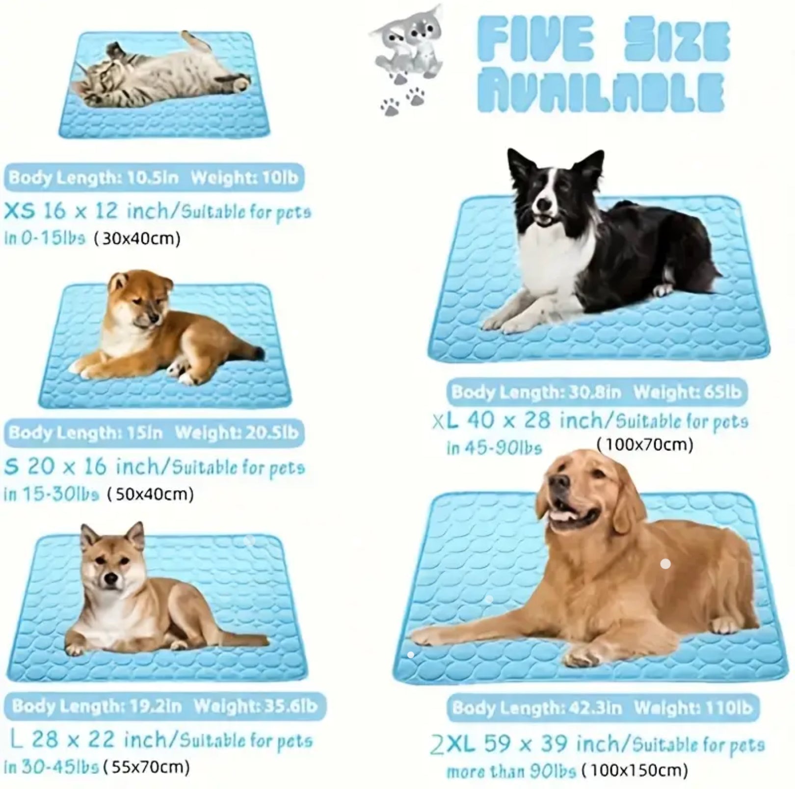 Cooling Mat for Dogs & Cats – Breathable, Washable Summer Pet Bed