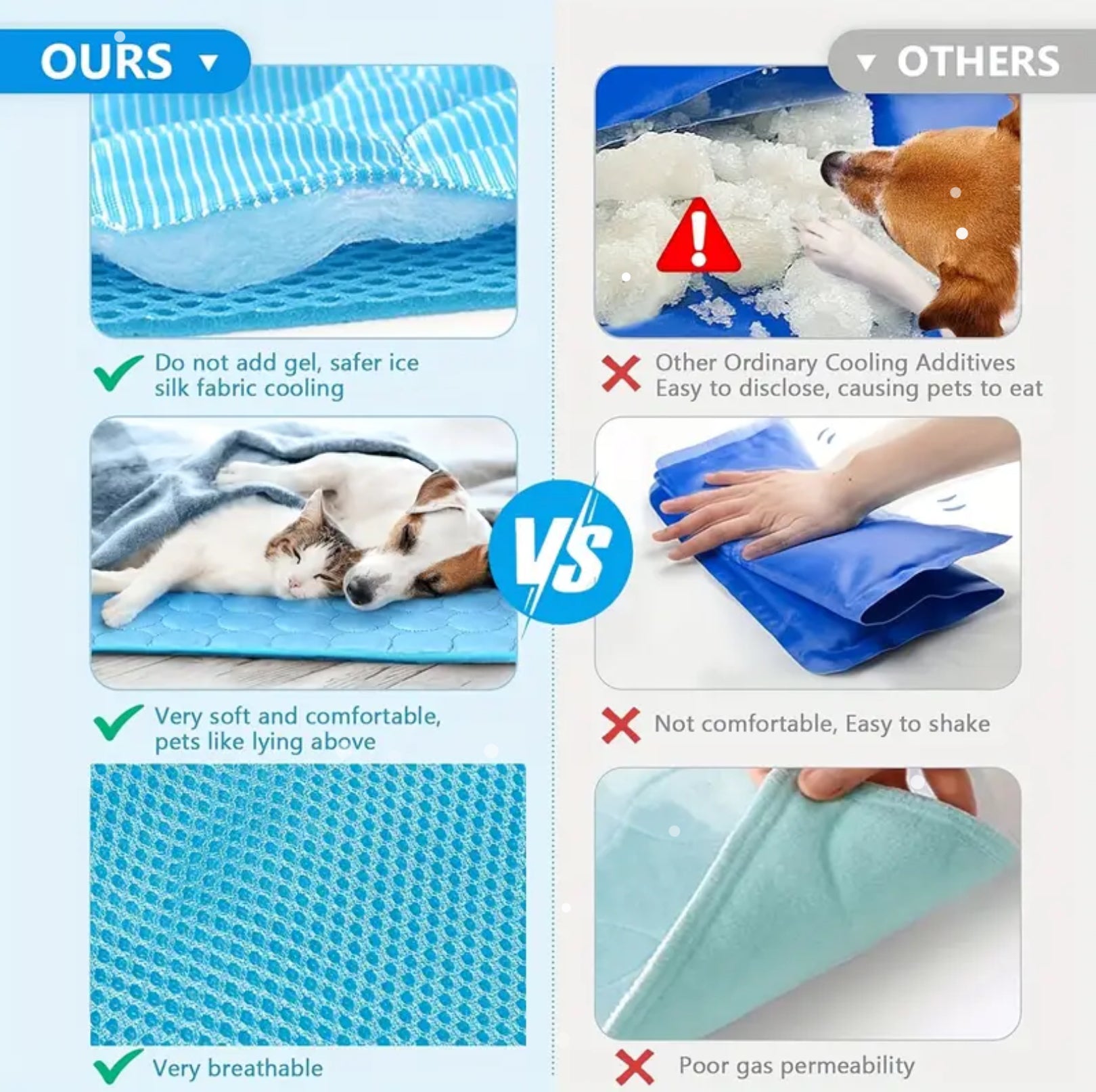 Cooling Mat for Dogs & Cats – Breathable, Washable Summer Pet Bed