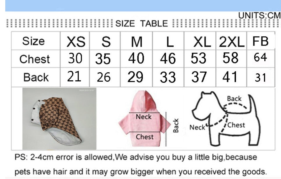 Luxury Designer-Inspired Dog Jacket