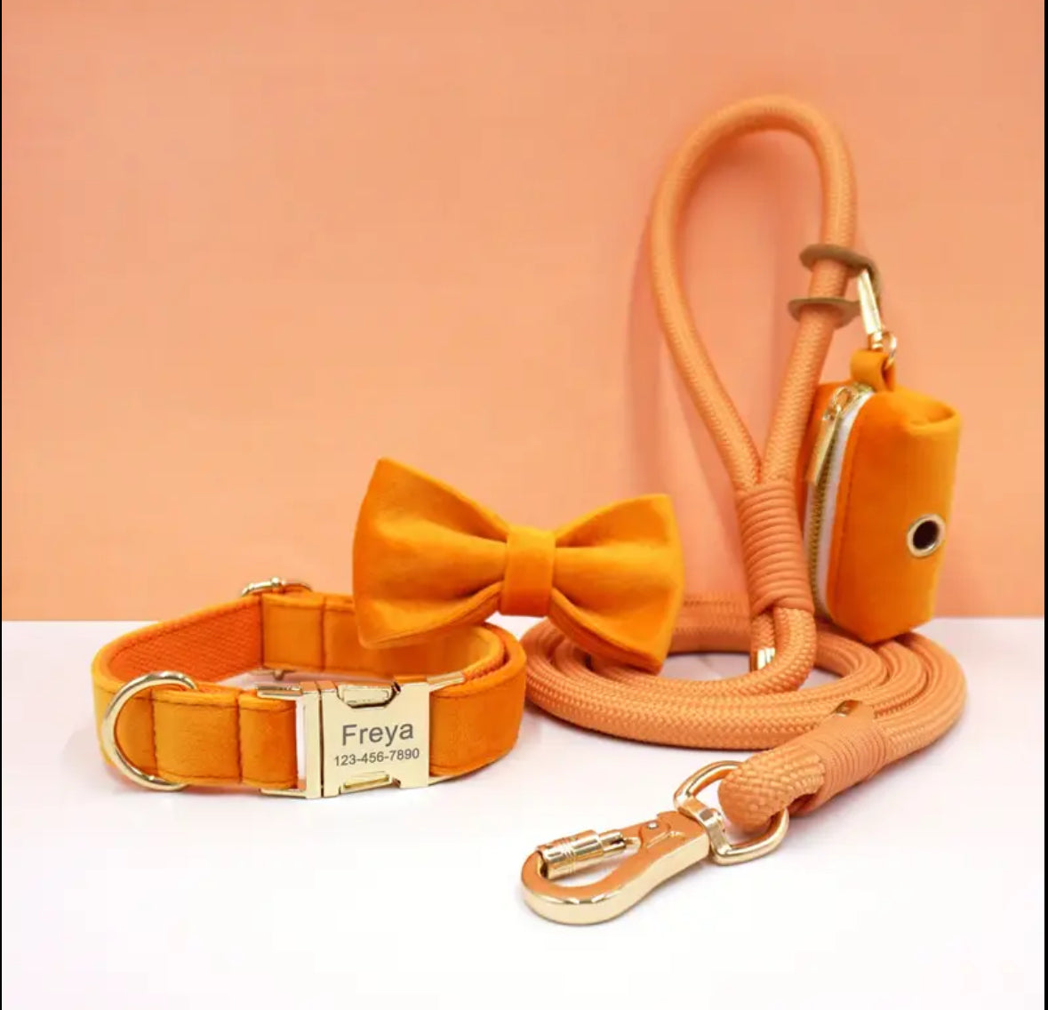 Velvet Elegance Set – Collar, Harness & Lead