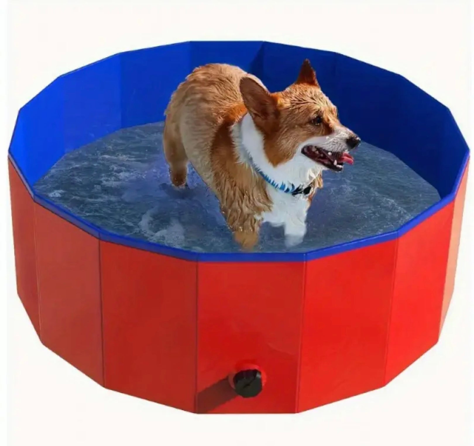 Portable Foldable Dog Bath Tub – Non-Slip Wash Basin for Indoor & Outdoor Use, Durable & Easy to Clean, Available in Red & Blue