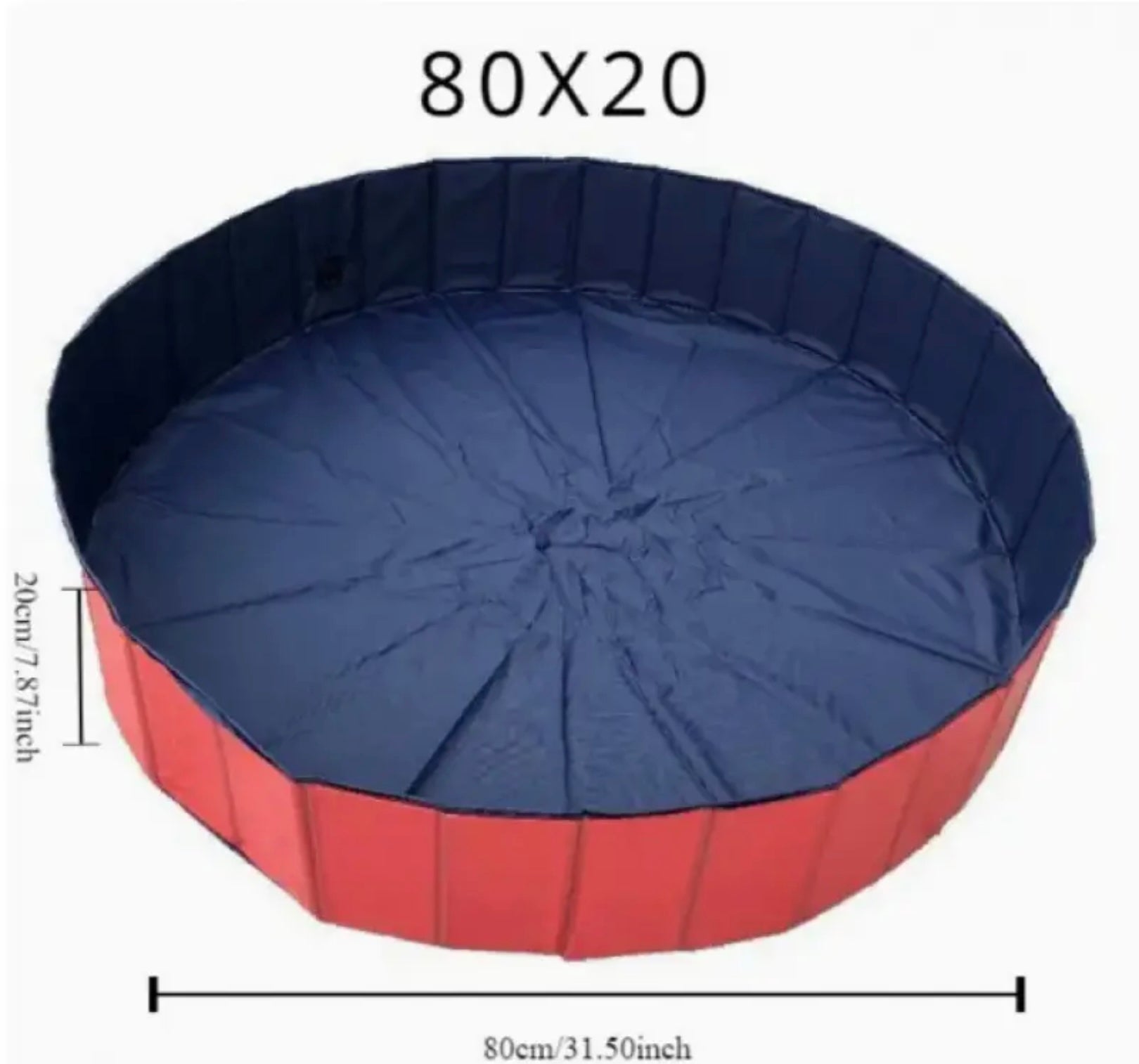 Portable Foldable Dog Bath Tub – Non-Slip Wash Basin for Indoor & Outdoor Use, Durable & Easy to Clean, Available in Red & Blue