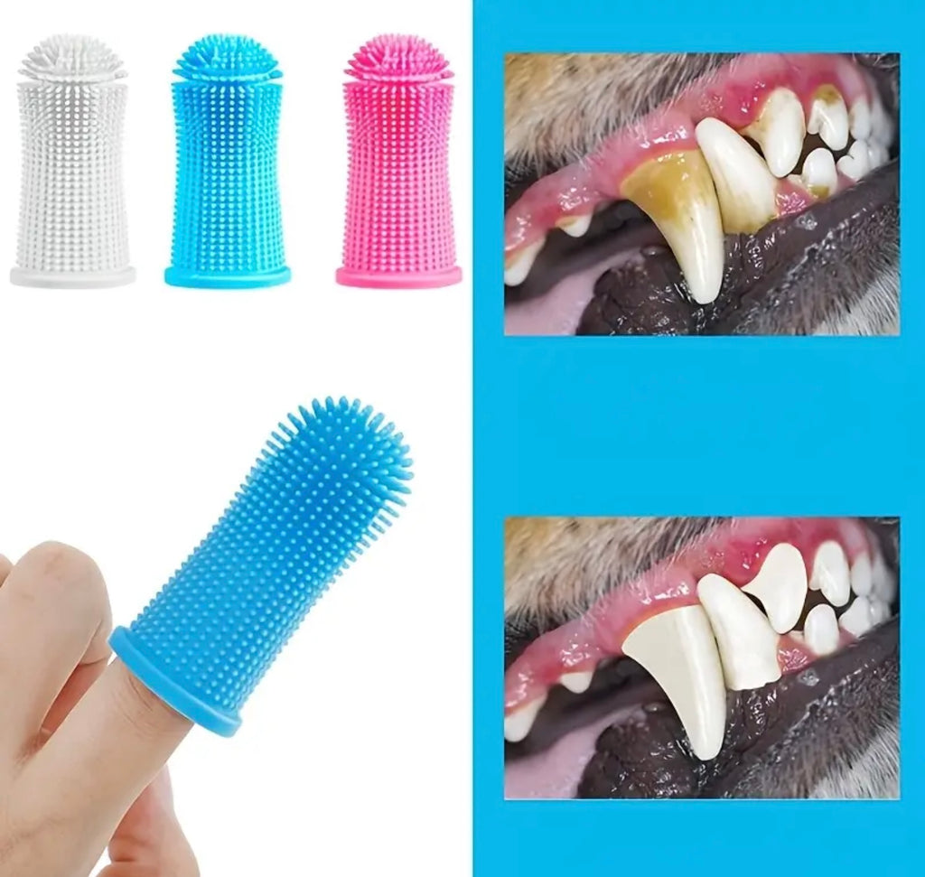 Ultra-Soft Silicone Toothbrush for Dogs & Cats – Gentle on Teeth & Gums, Easy to Use, Battery-Free Dental Care