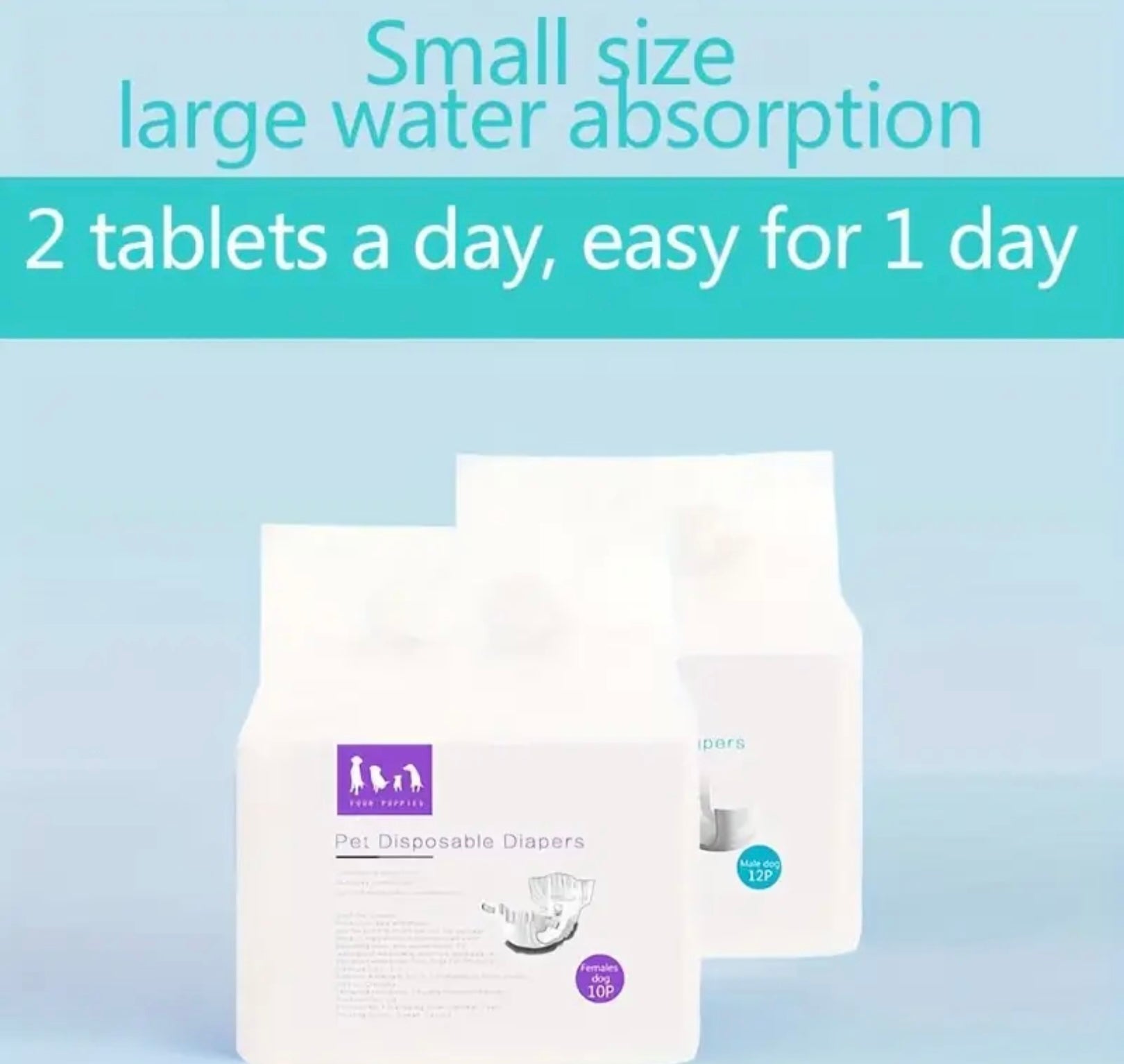 Leak-Proof Dog Diapers for Male & Female – Comfortable Non-Woven Absorbent Pants for Incontinence & Training