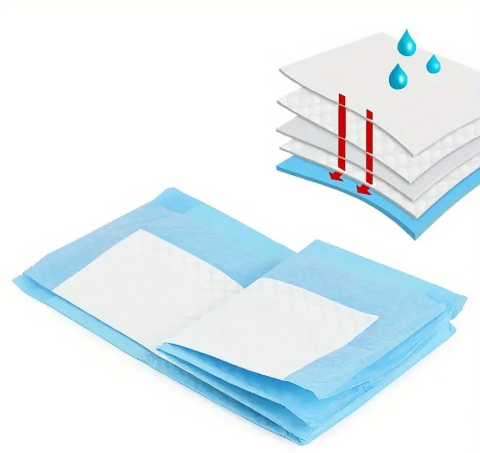 Super Absorbent Disposable Dog Pee Pads – 20/40/50/100 Pack – Thick & Odor-Control Training Pads for Puppies