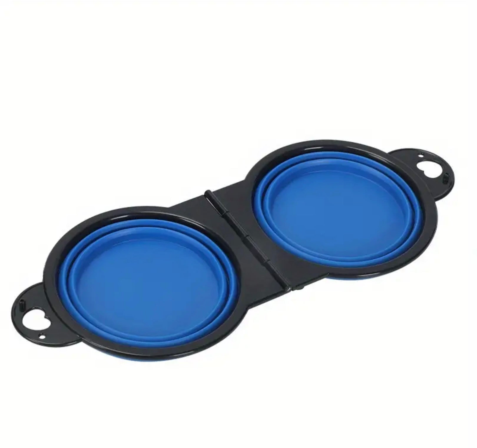 Portable Double Collapsible Pet Bowls – Travel Food & Water Bowls for Dogs and Cats, Ideal for Hiking, Camping & Outdoor Trips