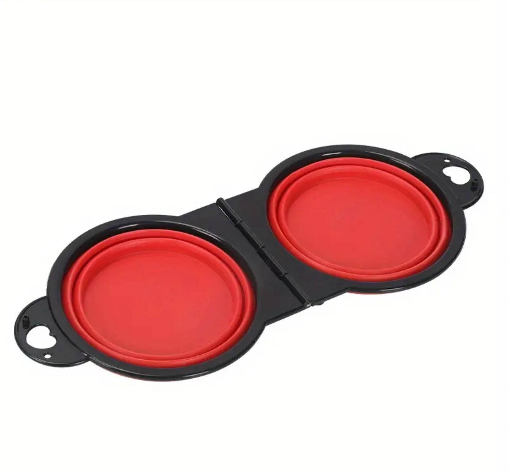 Portable Double Collapsible Pet Bowls – Travel Food & Water Bowls for Dogs and Cats, Ideal for Hiking, Camping & Outdoor Trips