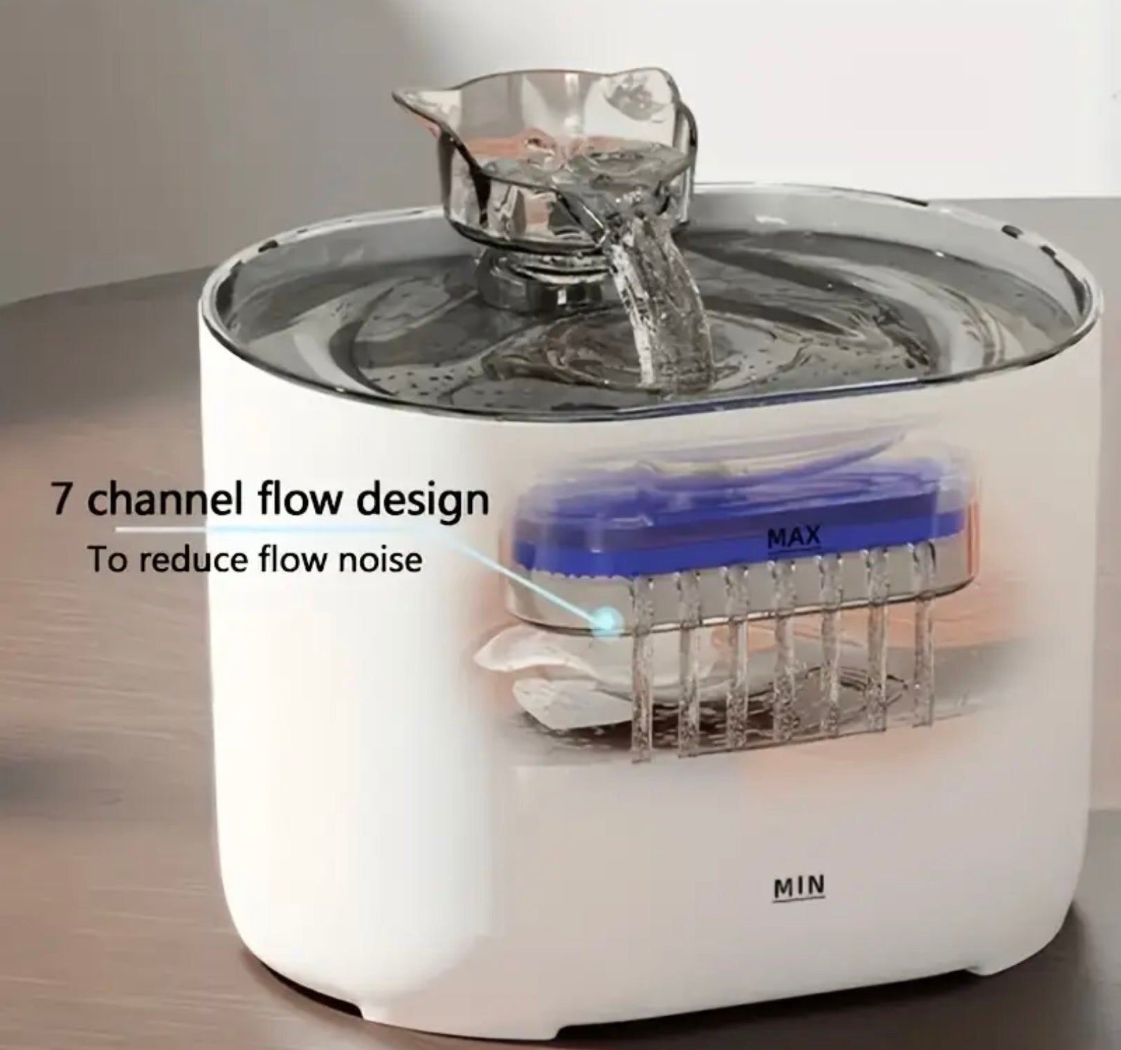 2.2L Cat Water Fountain – Ultra-Quiet USB Pet Water Dispenser with Cute Cat Spout, No Battery Required