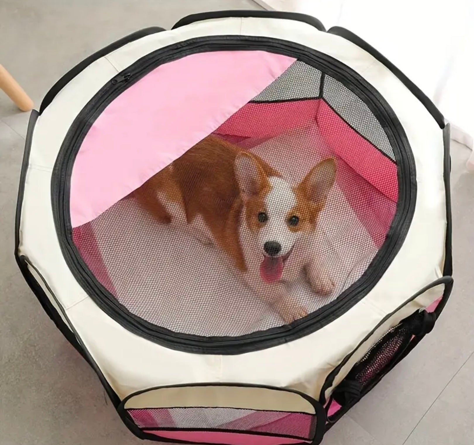 Foldable Octagon Pet Playpen – Scratch-Resistant Oxford Fabric Tent for Cats & Dogs, Indoor/Outdoor Use