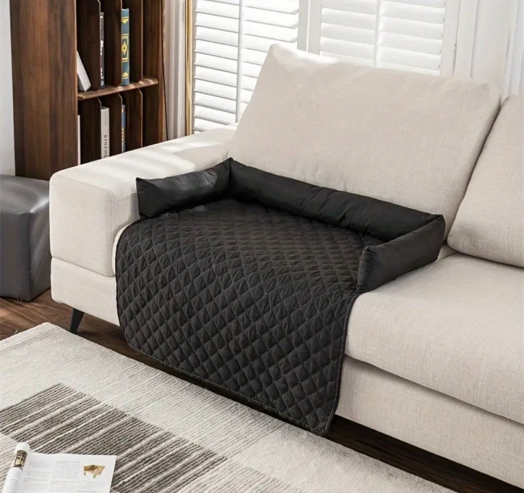 Non-Slip Pet Sofa Bed – Washable Couch Protector with Support Cushions for Dogs & Cats