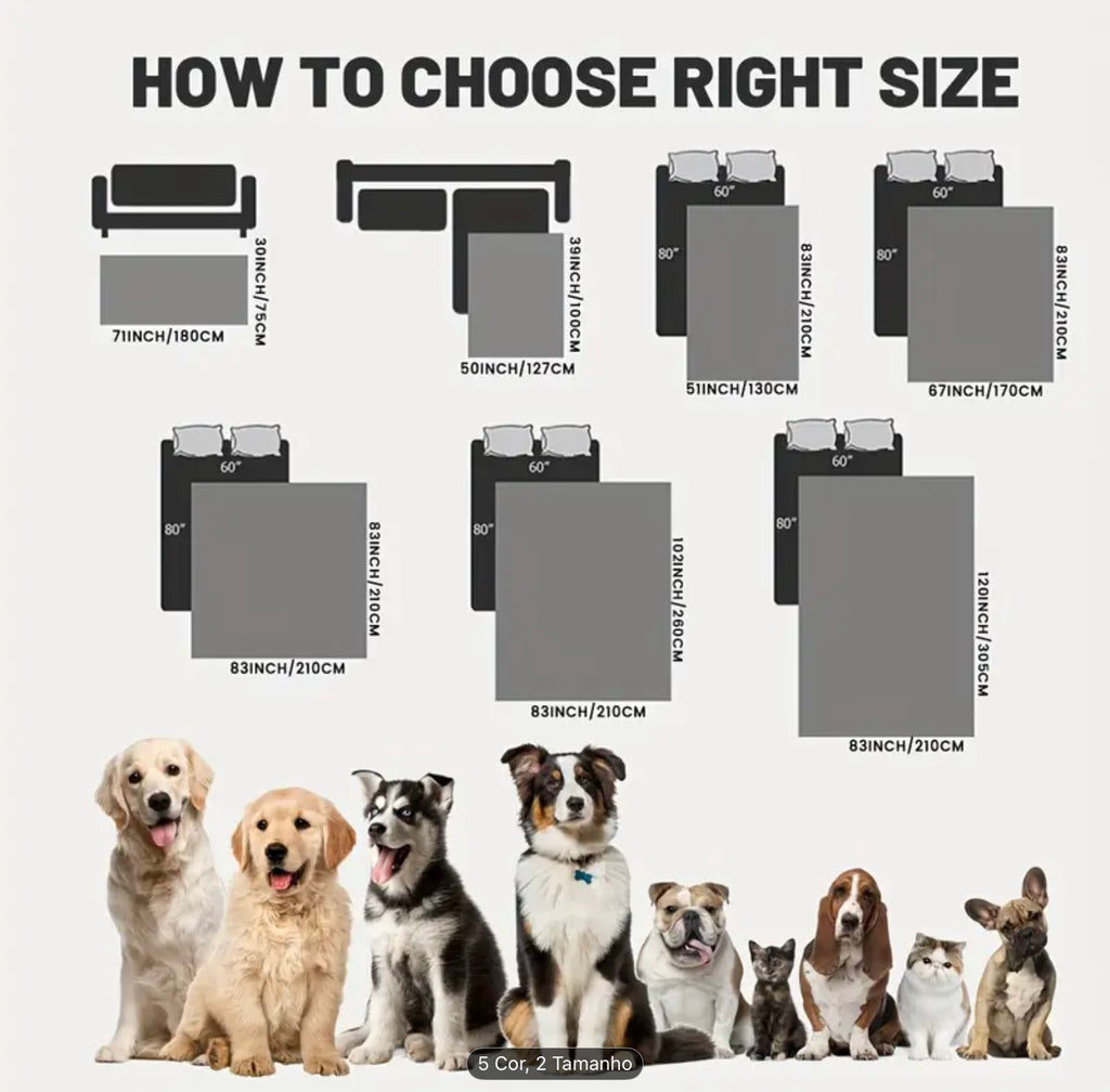 High-Quality Non-Slip Dog Mattress Cover – Washable Furniture Protector Blanket for Beds, Couches & Cars