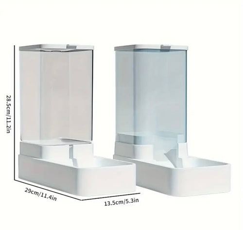 Automatic Food & Water Dispenser for Cats – Dual Bowl Feeder with Storage Container