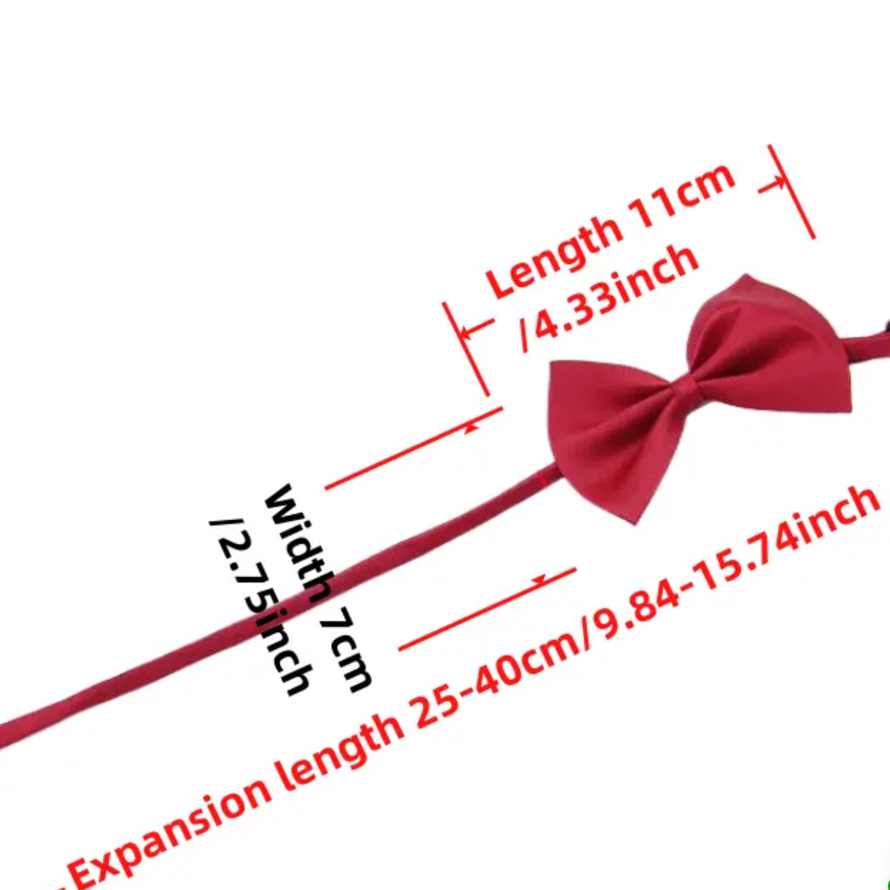 Adjustable Pet Collar with Bow – Durable Polyester for Cats & Dogs of All Sizes