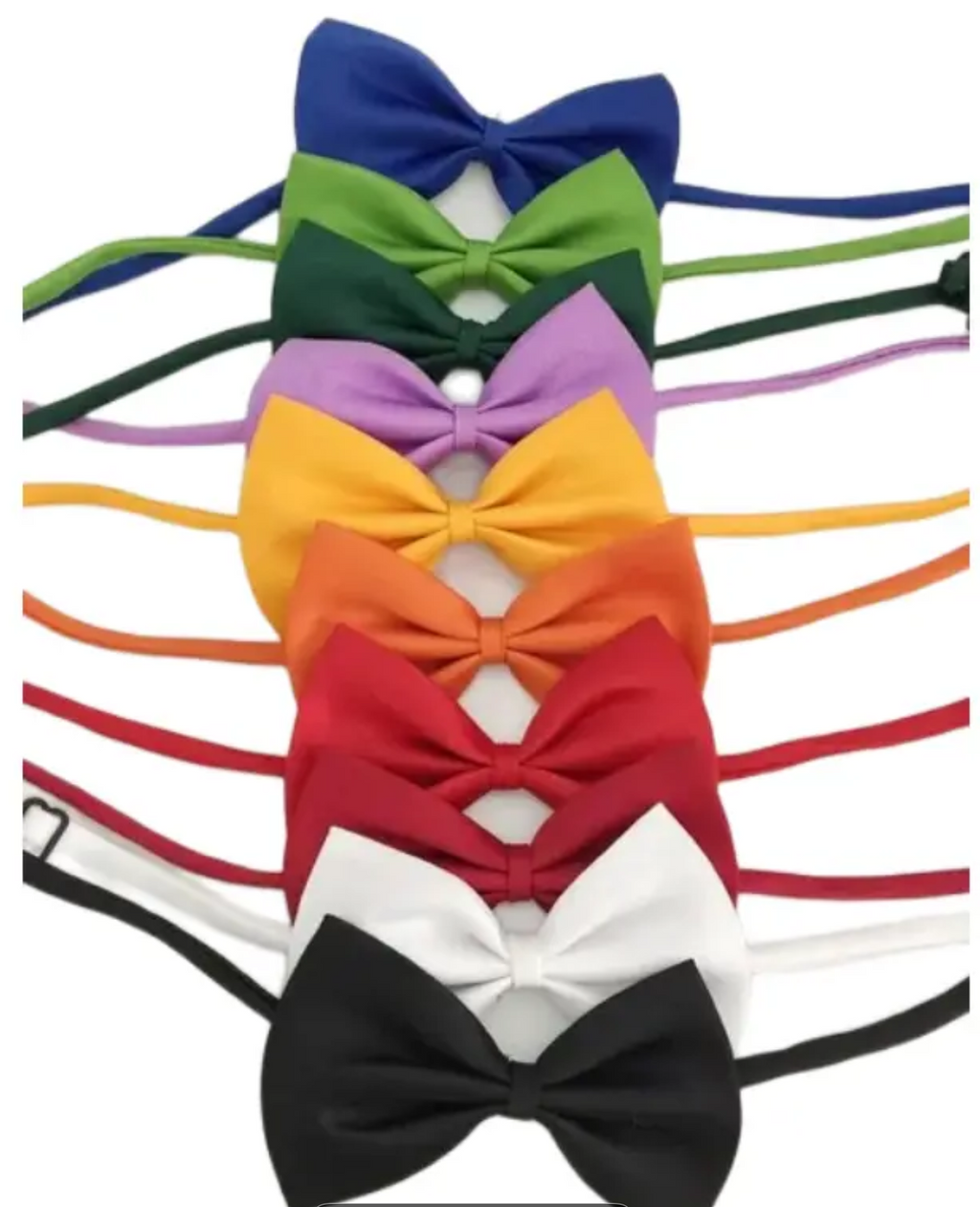 Adjustable Pet Collar with Bow – Durable Polyester for Cats & Dogs of All Sizes