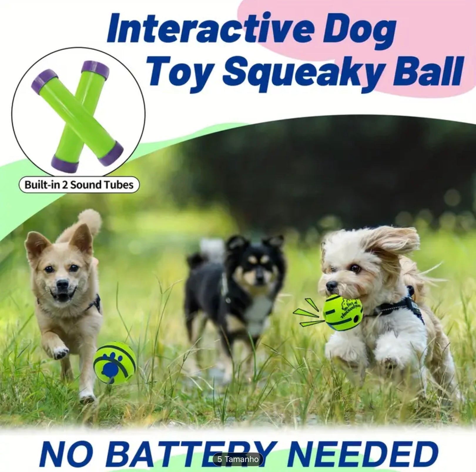 Interactive Voice Ball Toy for Pets – Battery-Free IQ Training Ball for Dogs
