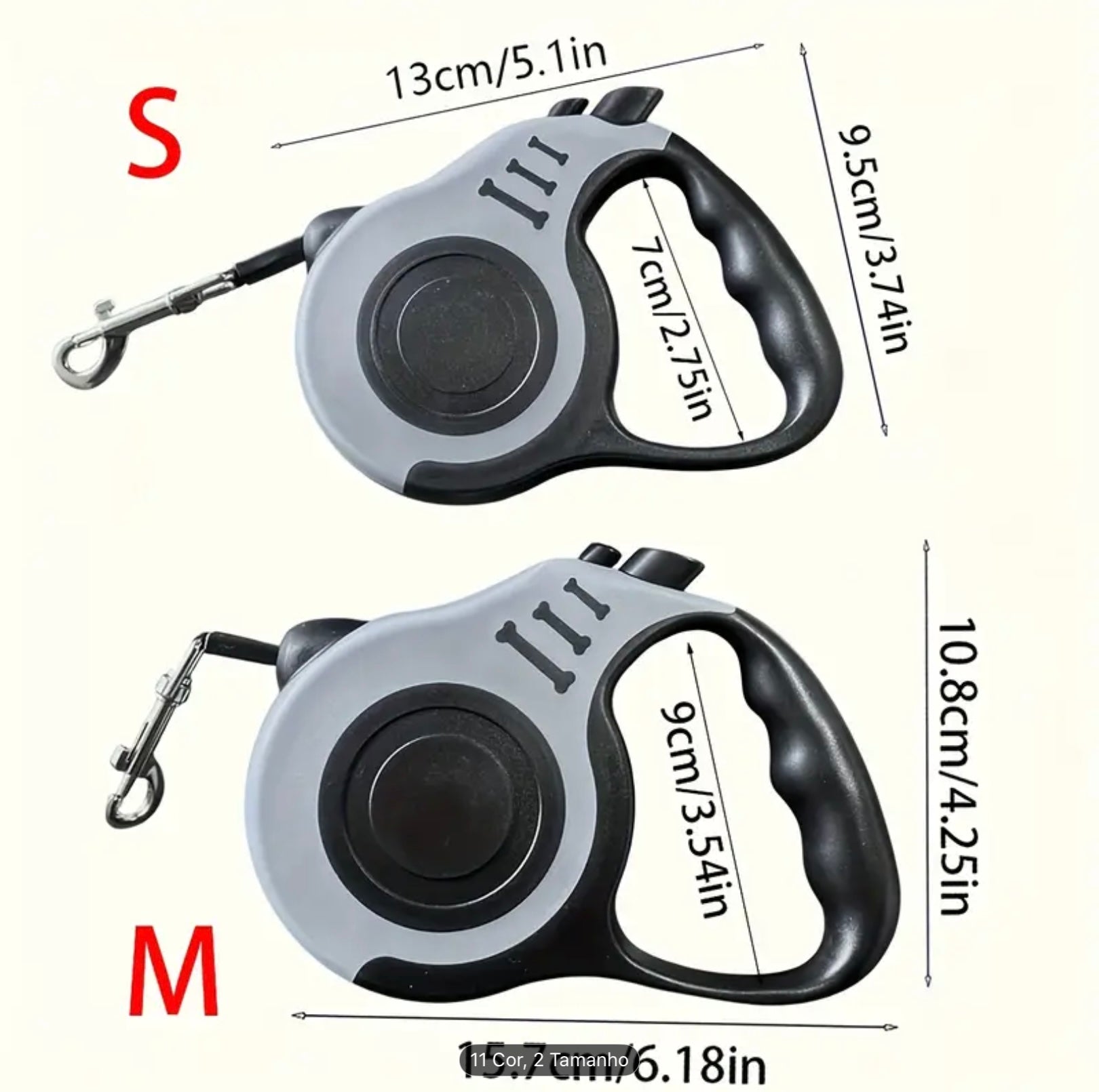 Retractable Dog Leash with Lock Switch – Colorful Bone Pattern & Durable Nylon Rope
