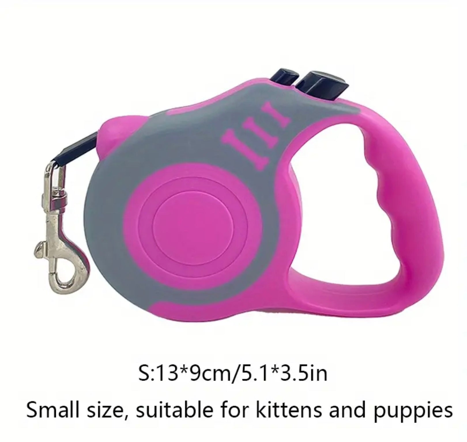 Retractable Dog Leash with Lock Switch – Colorful Bone Pattern & Durable Nylon Rope