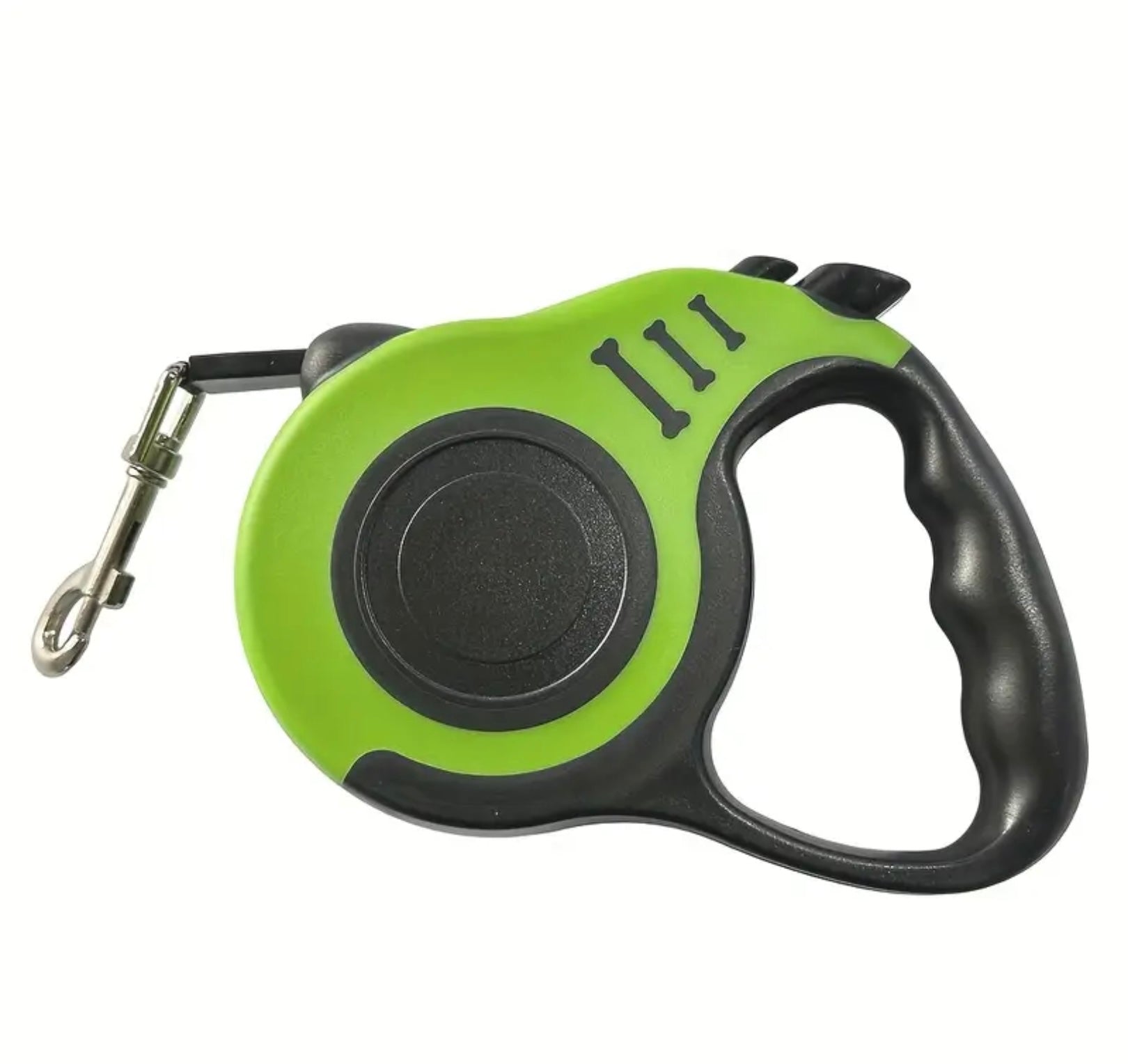 Retractable Dog Leash with Lock Switch – Colorful Bone Pattern & Durable Nylon Rope