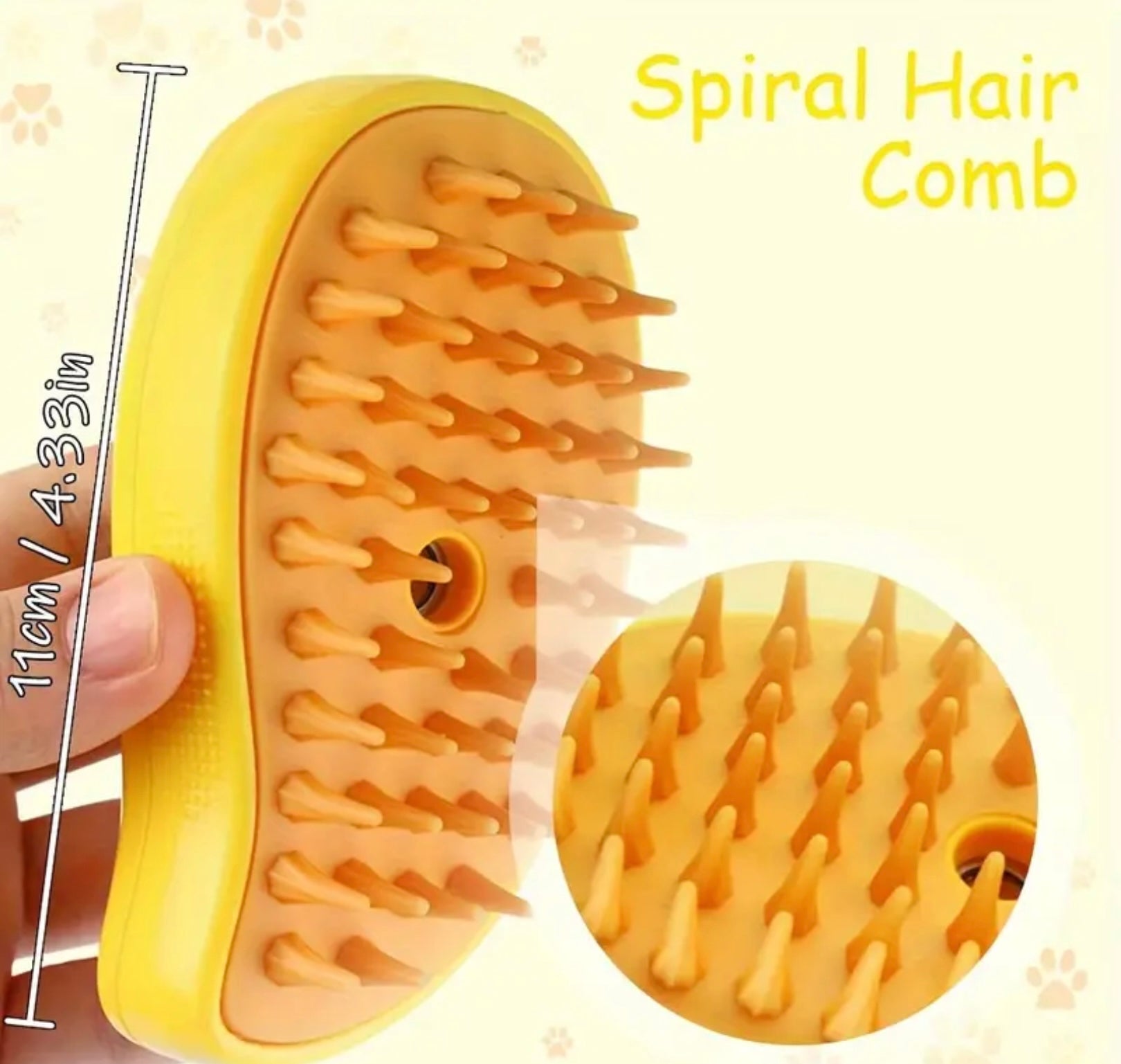 Electric Pet Grooming Brush – Hair Removal & Massage Tool for Cats and Dogs