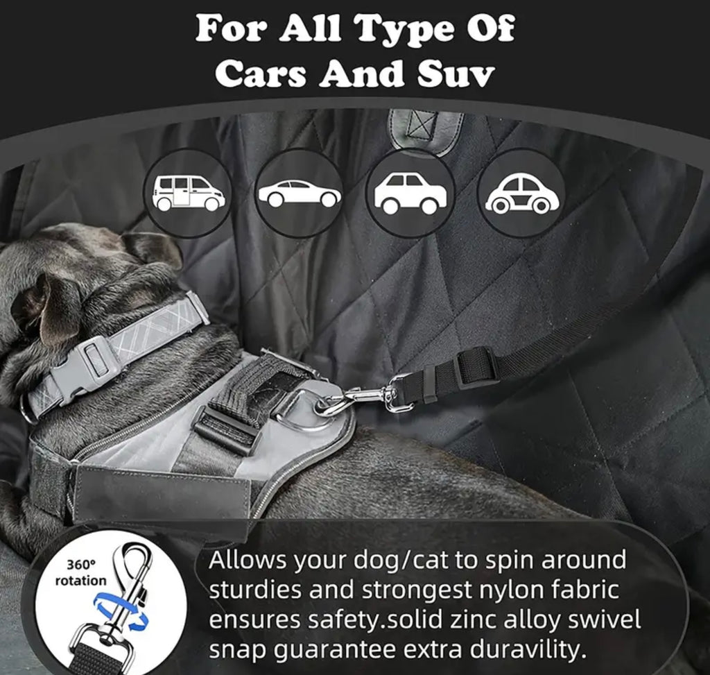 Dog Car Seat Belt – Adjustable Pet Safety Harness with Buckle for Vehicles