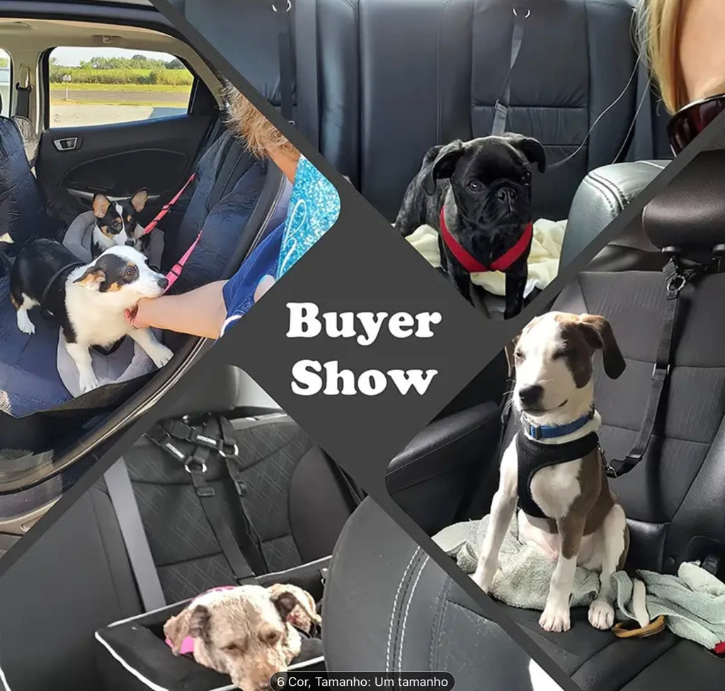 Dog Car Seat Belt – Adjustable Pet Safety Harness with Buckle for Vehicles