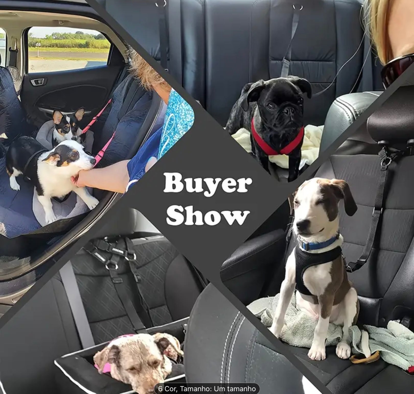 Dog Car Seat Belt – Adjustable Pet Safety Harness with Buckle for Vehicles