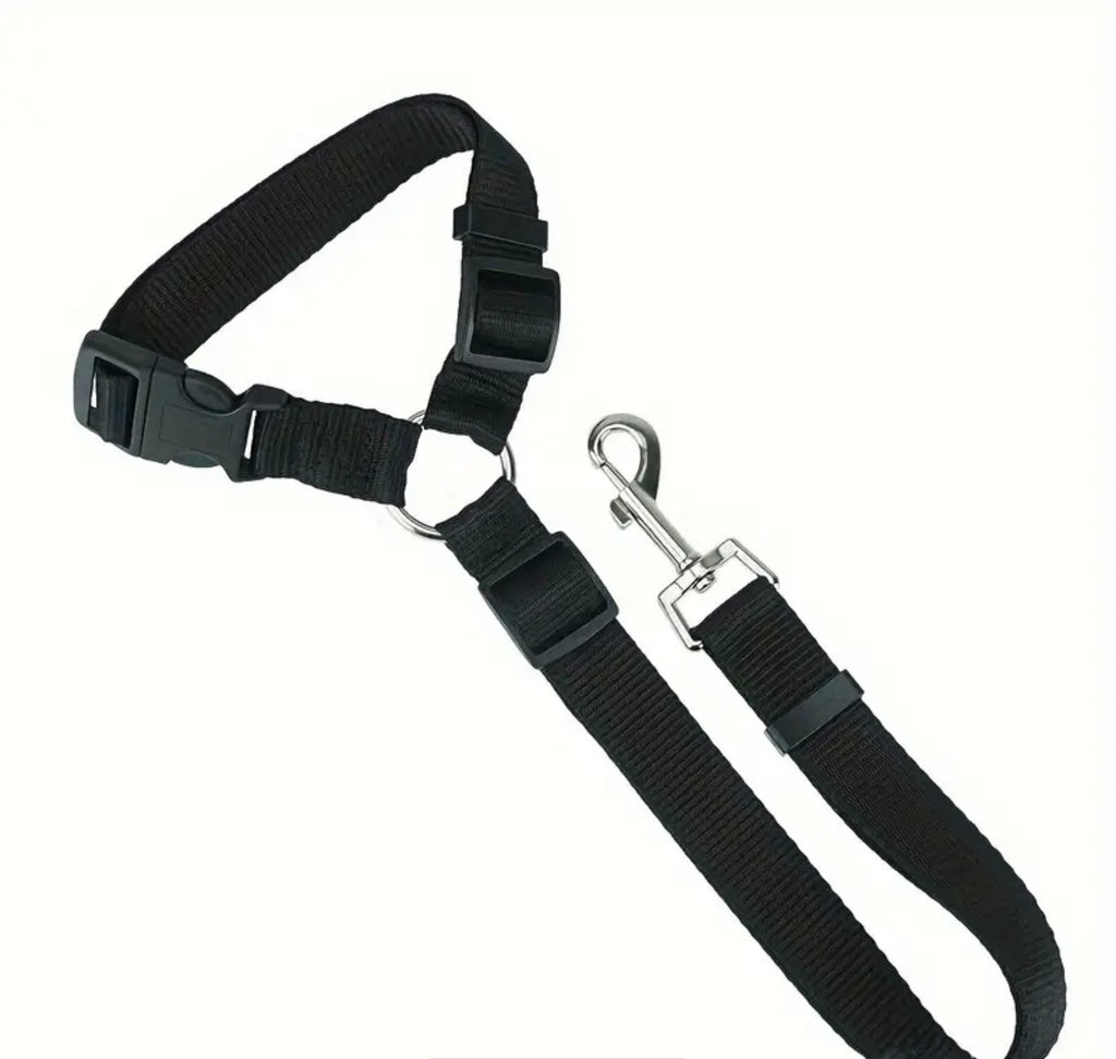 Dog Car Seat Belt – Adjustable Pet Safety Harness with Buckle for Vehicles