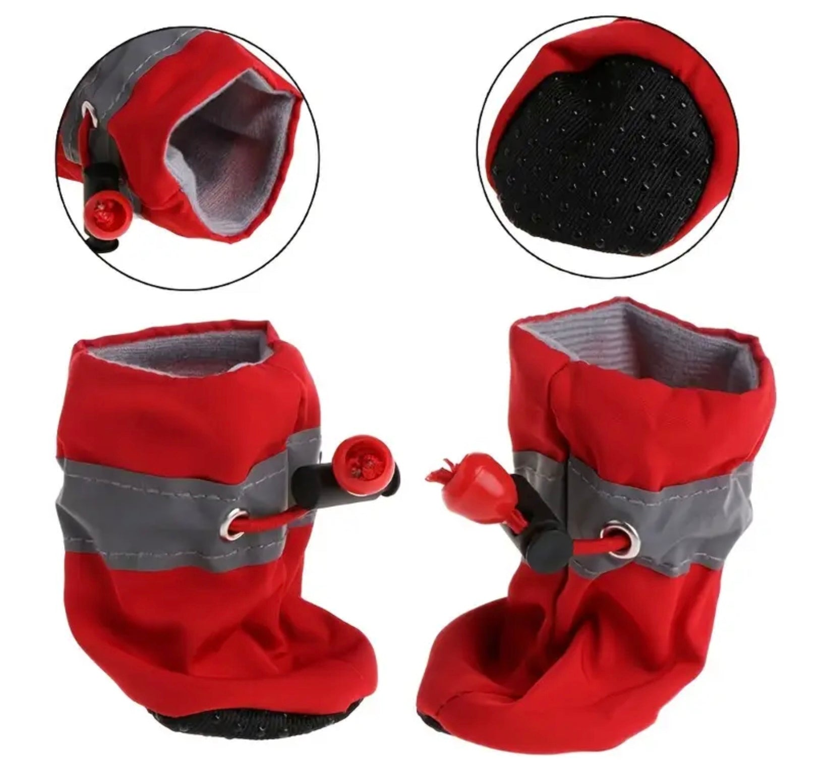 Set of 4 Waterproof Dog Boots – Paw Protection for Small Dogs, Ideal for Rain & Cold Weather