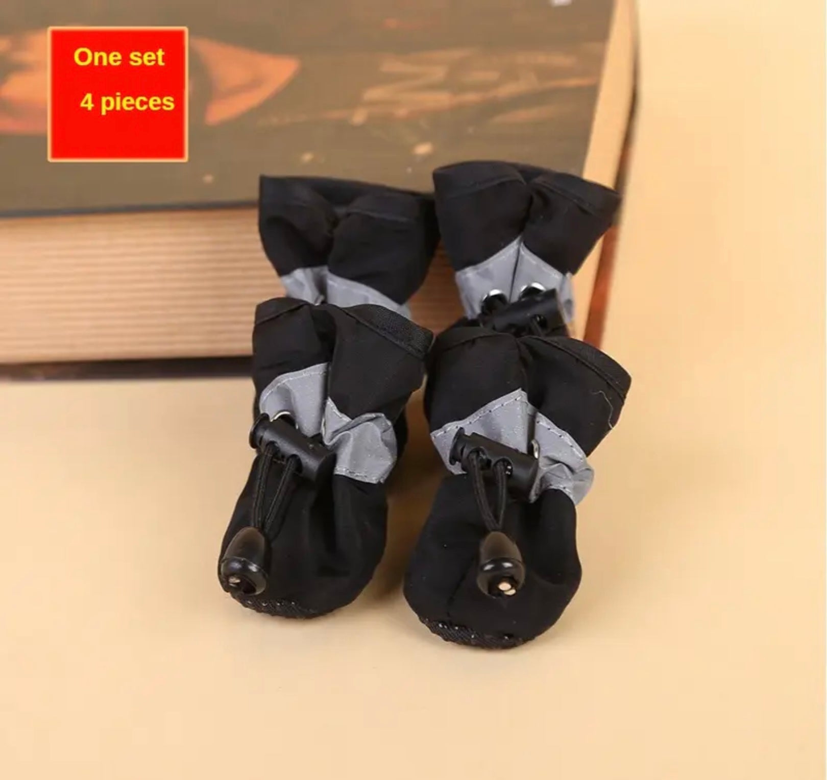 Set of 4 Waterproof Dog Boots – Paw Protection for Small Dogs, Ideal for Rain & Cold Weather