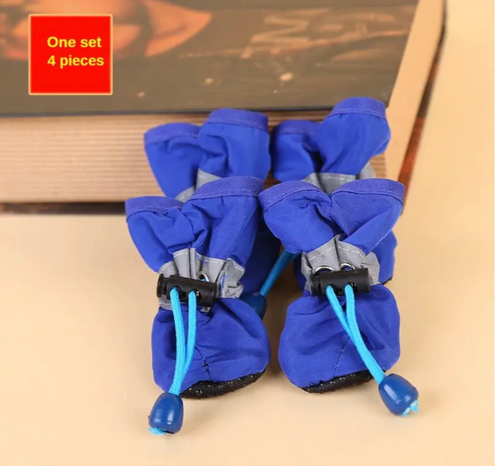 Set of 4 Waterproof Dog Boots – Paw Protection for Small Dogs, Ideal for Rain & Cold Weather