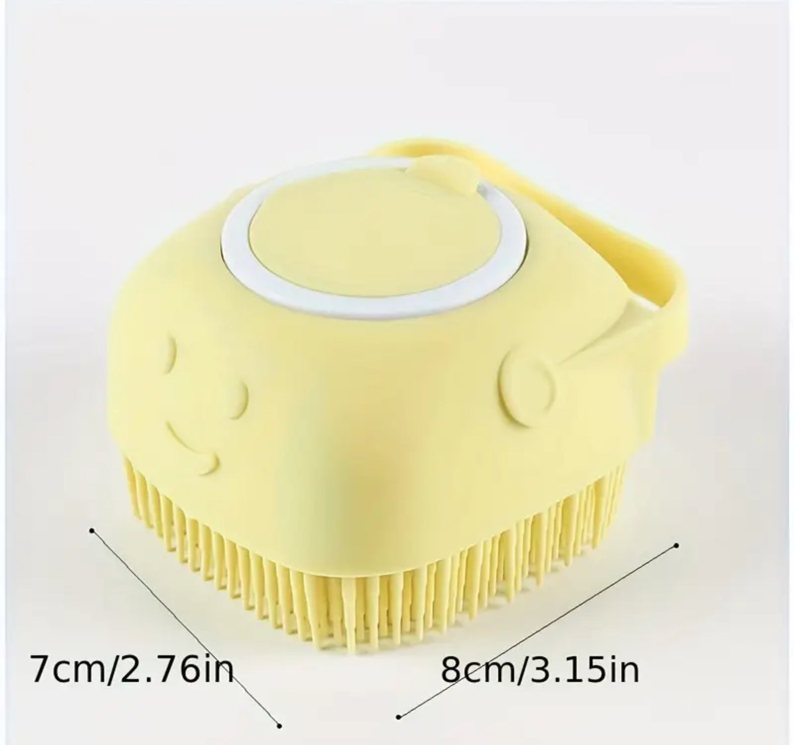 Pet Shampoo Brush – Silicone Massage Bath Brush with Built-In Shampoo Dispenser for Dogs & Cats