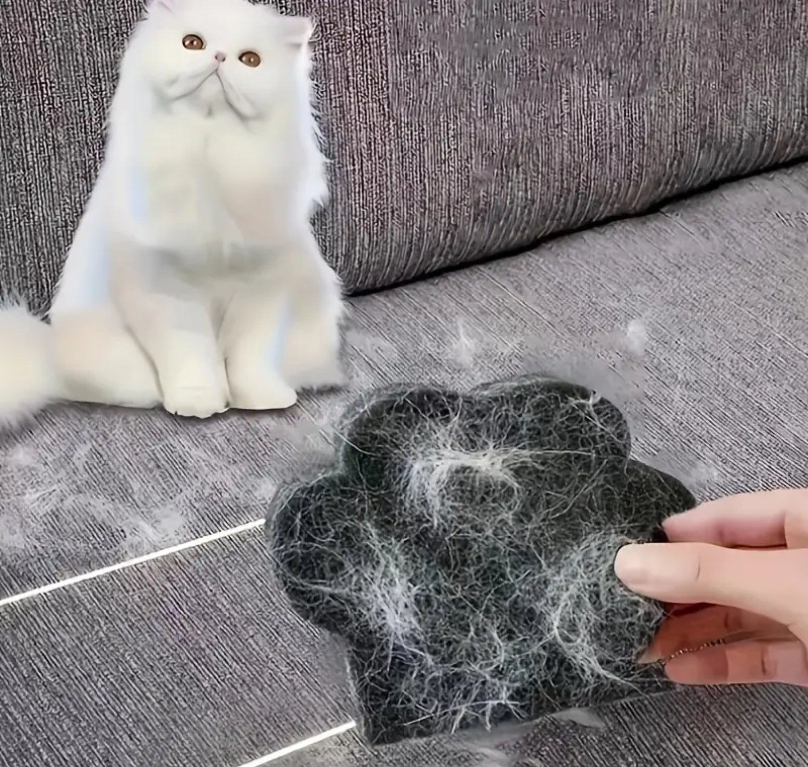 Reusable Pet Hair Remover for Washing Machines – Cat Paw Design, Plastic, No Power Needed