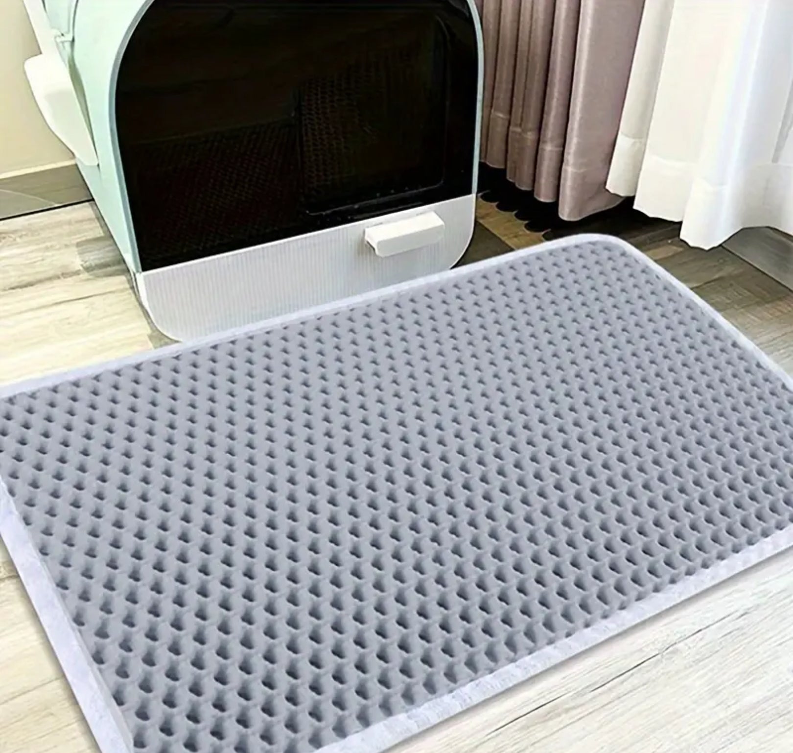 Double-Layer Cat Litter Mat – Waterproof, Anti-Scatter & Easy-Clean