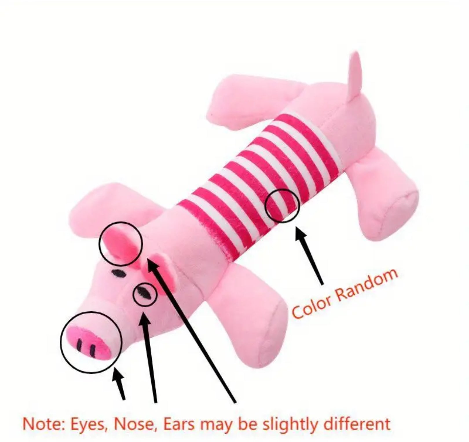 Squeaky Dog Toys – Durable Elephant & Pig Chew Set