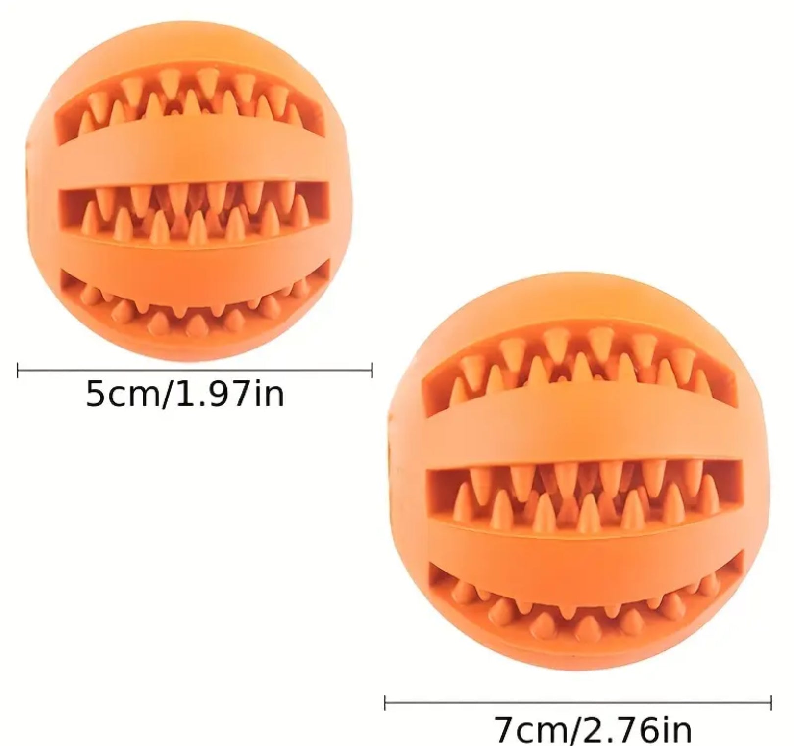 Rubber Chew Ball Toy for Small Dogs – Treat Dispenser
