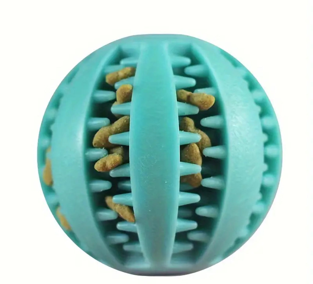 Rubber Chew Ball Toy for Small Dogs – Treat Dispenser