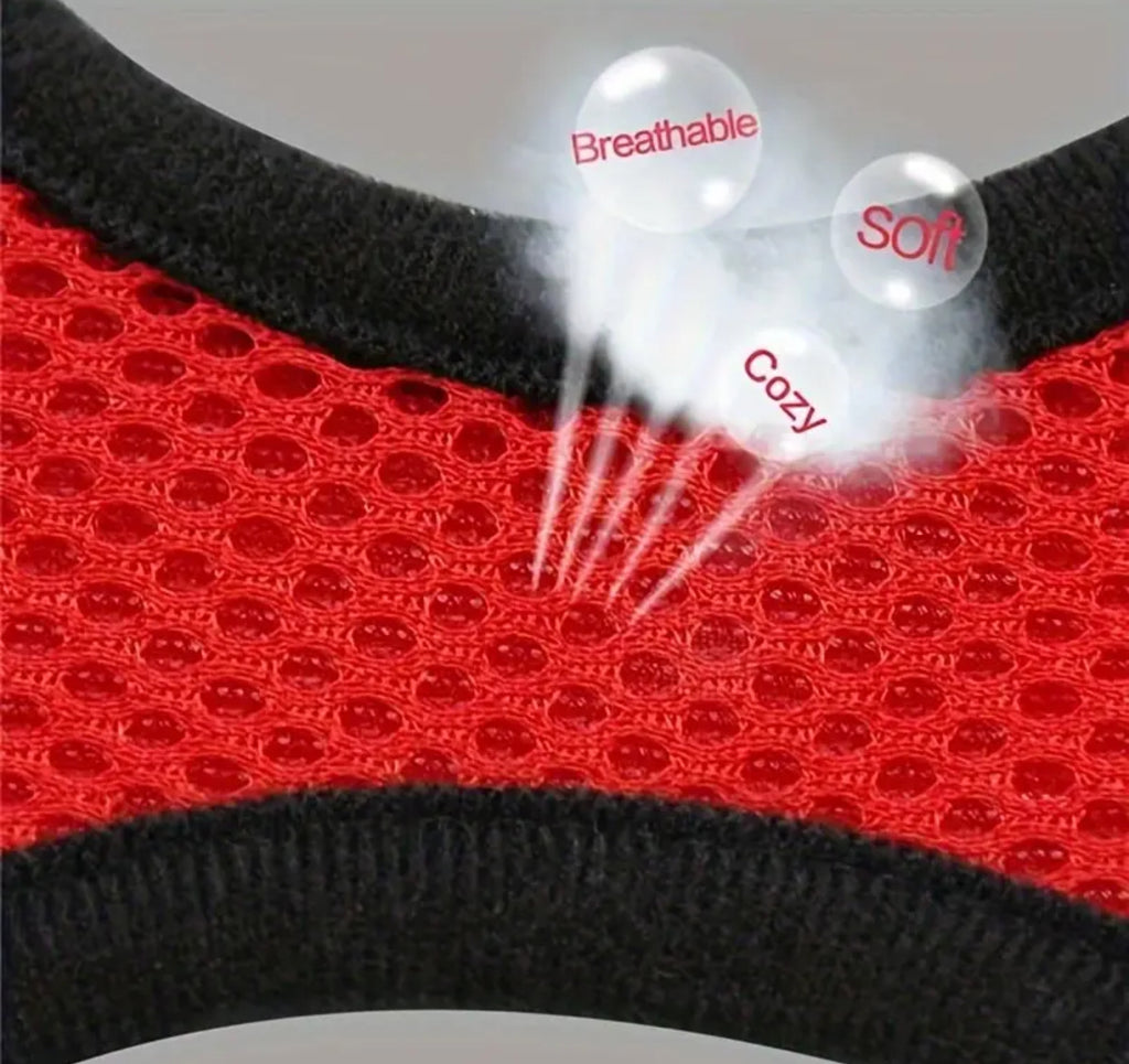 Reflective Mesh Harness & Leash Set for Pets
