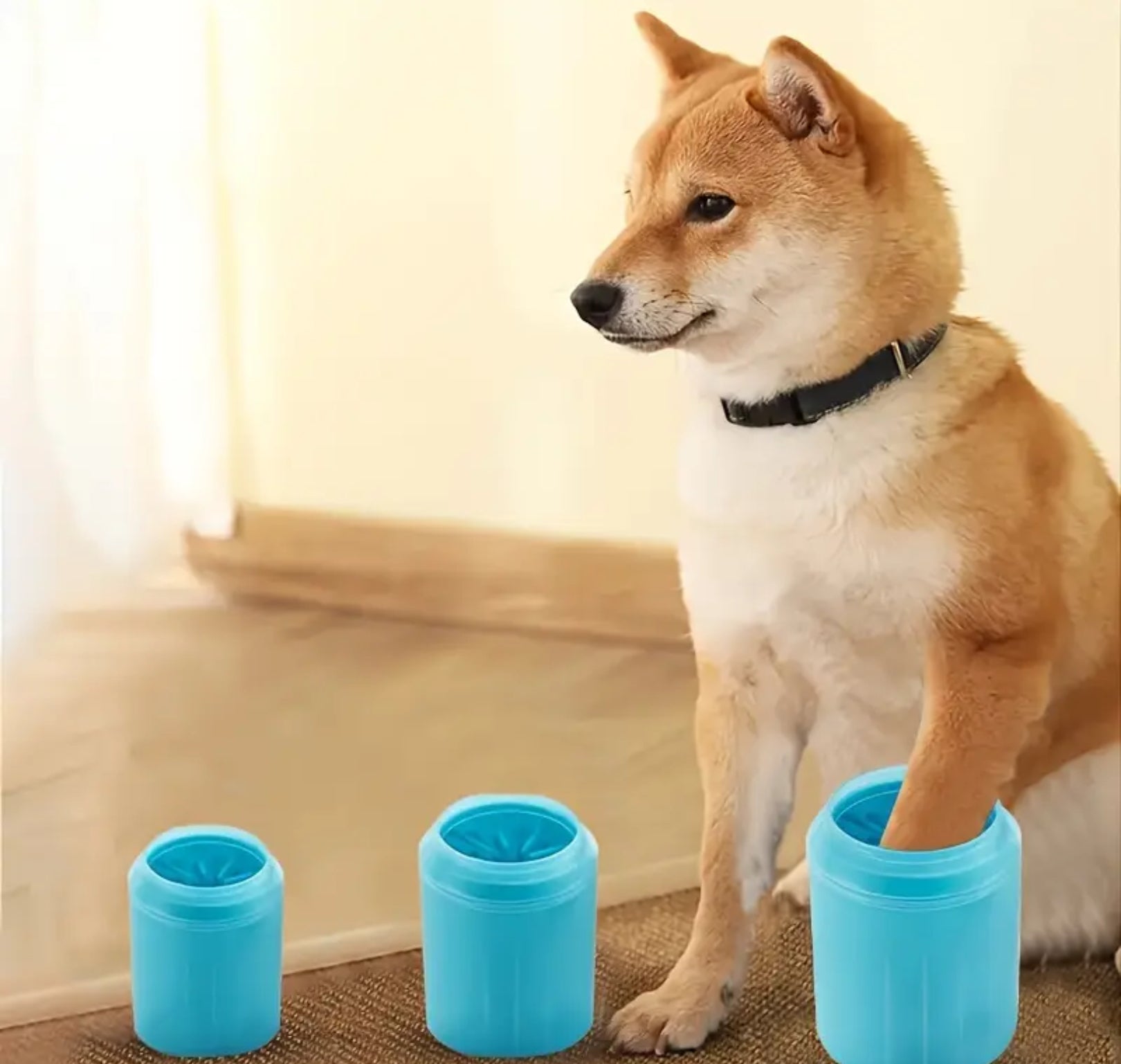 Silicone Paw Cleaner Cup for Pets – Manual, Soft Bristles